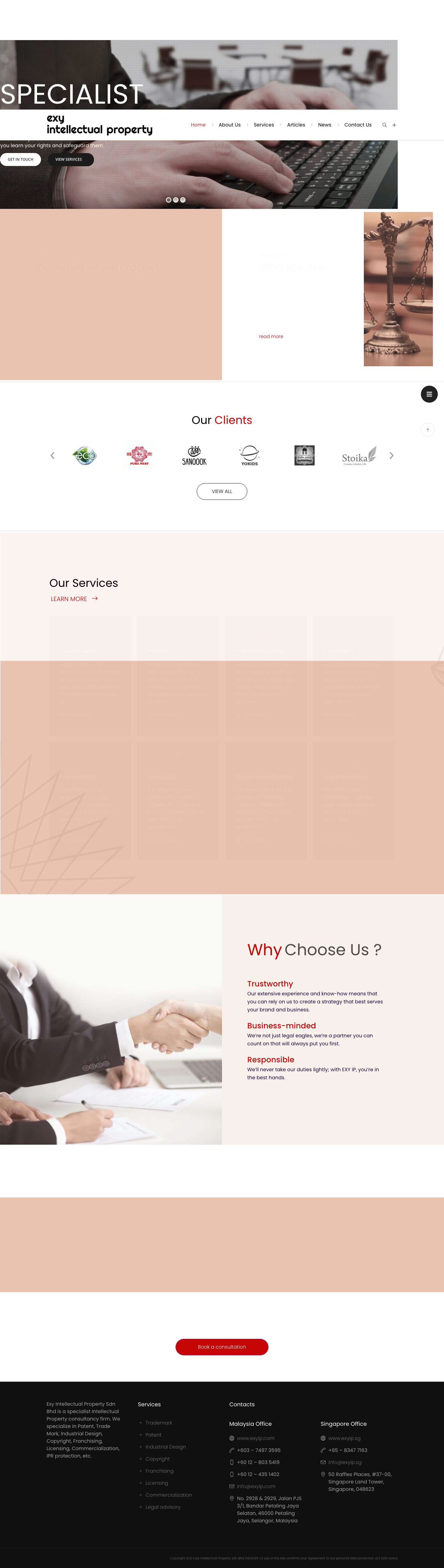 Intellectual Property Malaysia & Singapore - Business IP Specialist - Full Screenshot