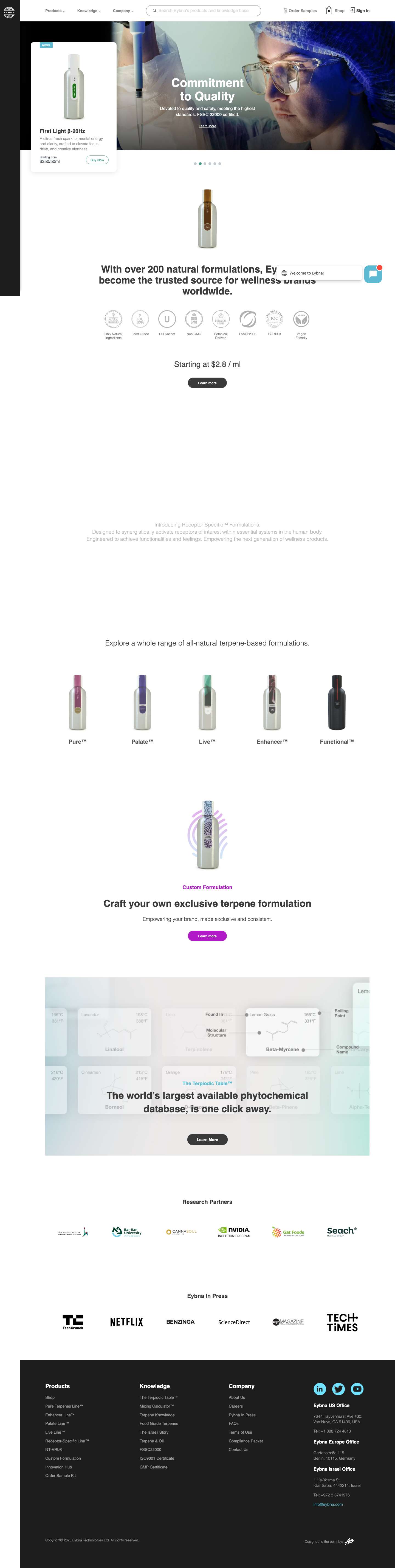 Eybna | Terpene Based Technologies - Full Screenshot