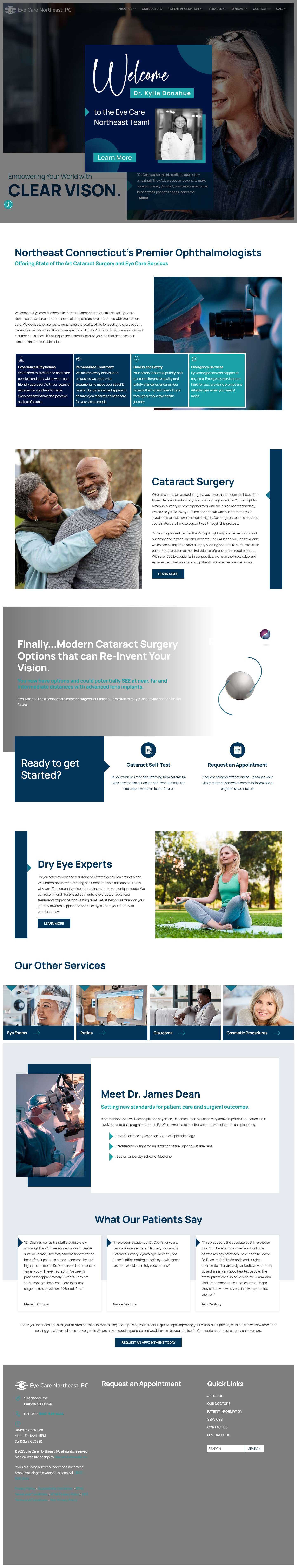 Eye Doctor Putnam | Ophthalmologist Putnam - Full Screenshot