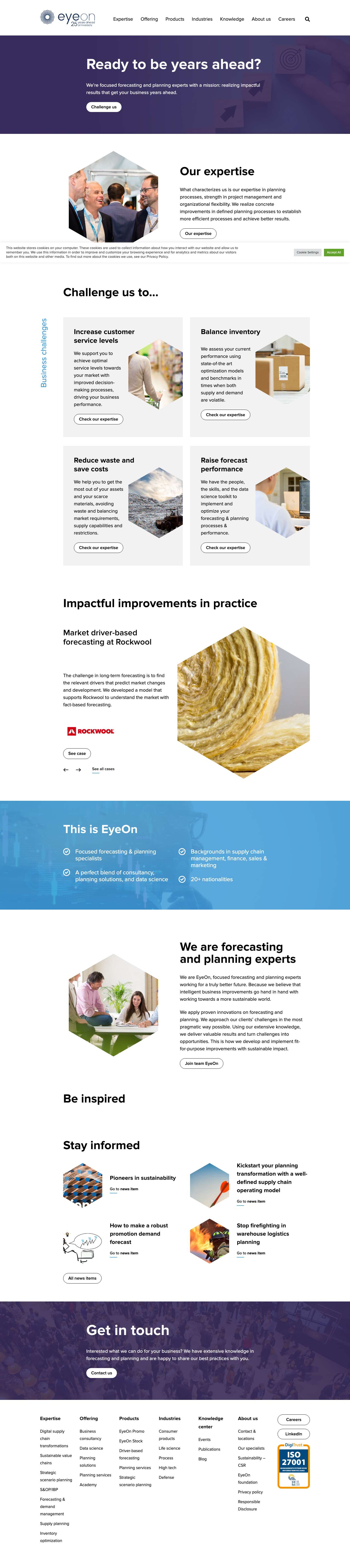 EyeOn – We love impactful forecasting & planning improvements - Full Screenshot