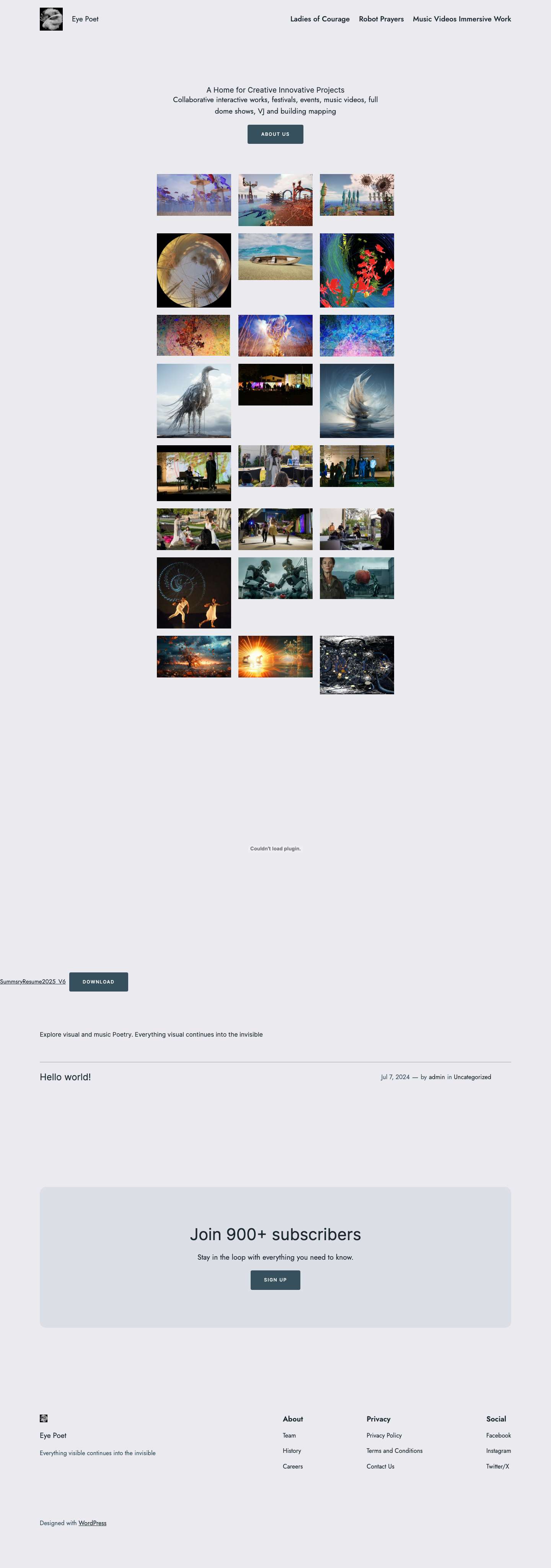 Eye Poet – Everything visible continues into the invisible - Full Screenshot