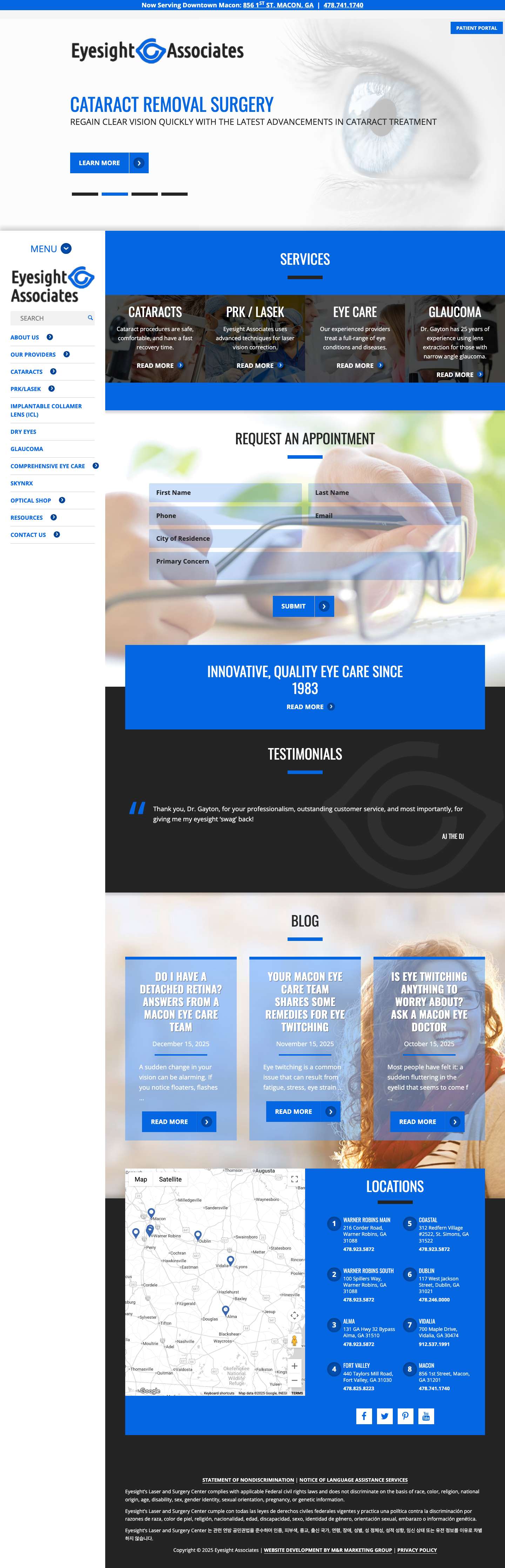 Eyesight Associates - Serving Middle Georgia - Full Screenshot