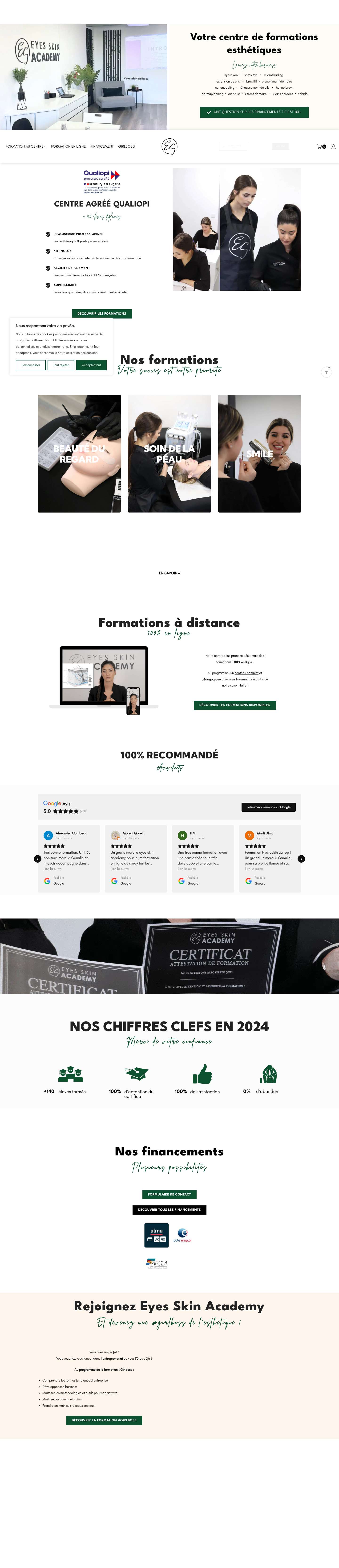 Centre de formation esthétique Saint Maur - Eyes Skin Academy - Full Screenshot