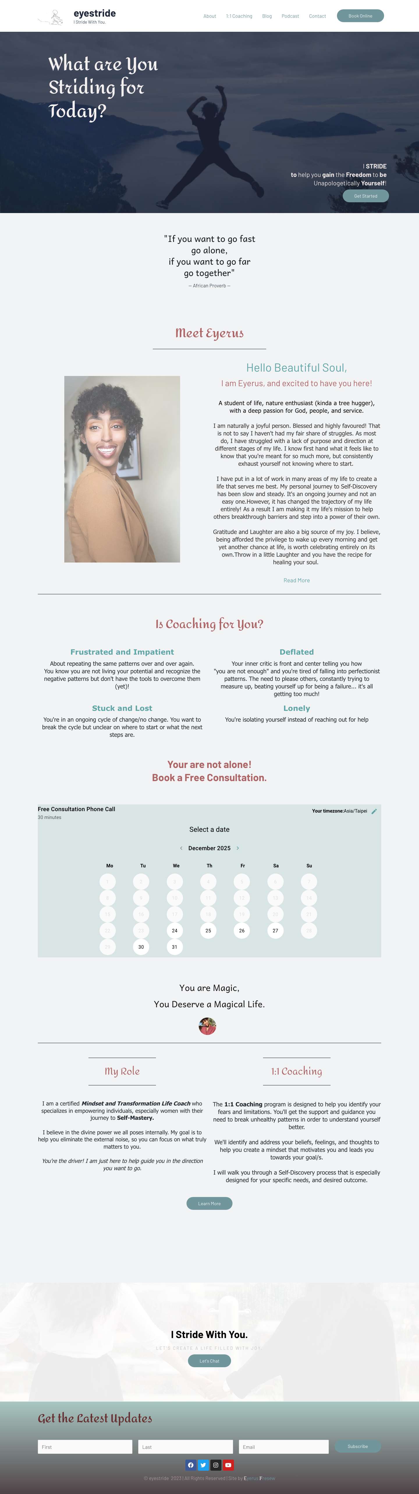 Home - eyestride - Full Screenshot