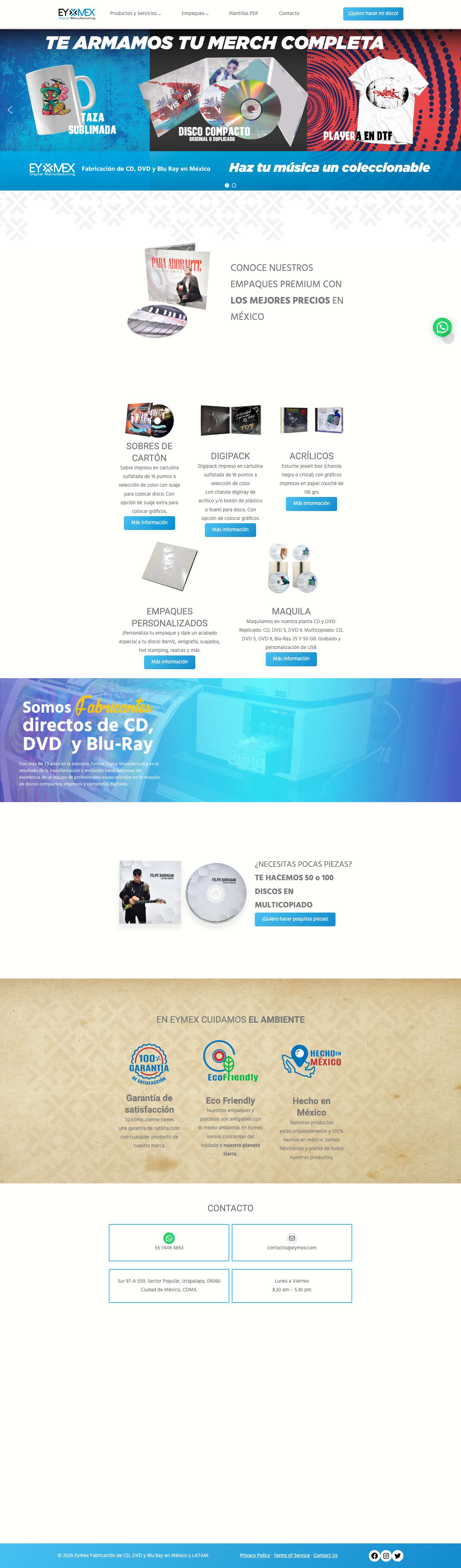 Fabricación de CD, DVD y Blu Ray en México y LATAMJoinchat - Full Screenshot