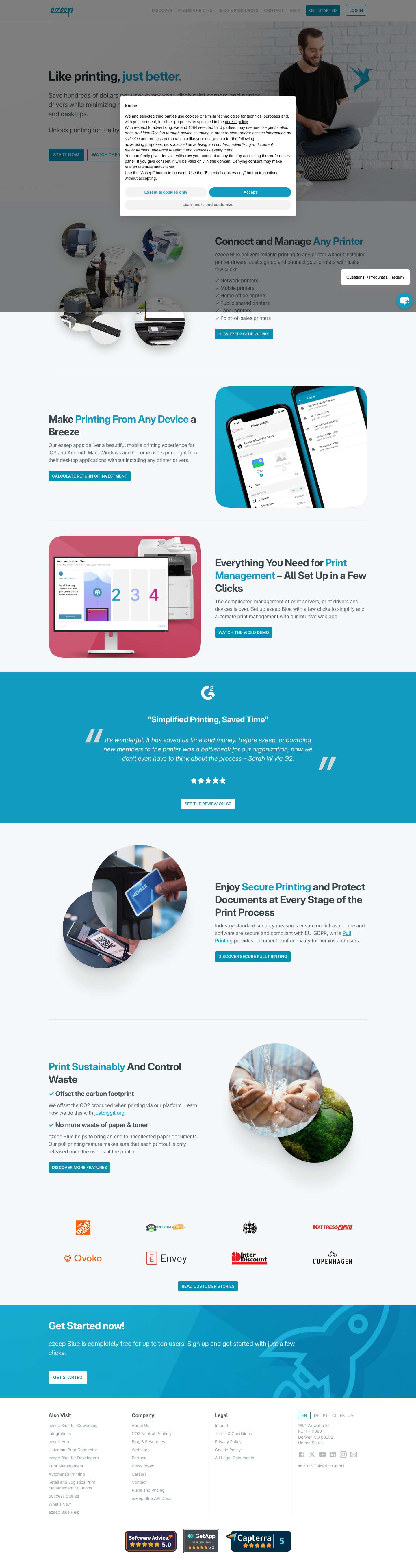 ezeep – Like Printing, Just Better. - ezeep - Full Screenshot