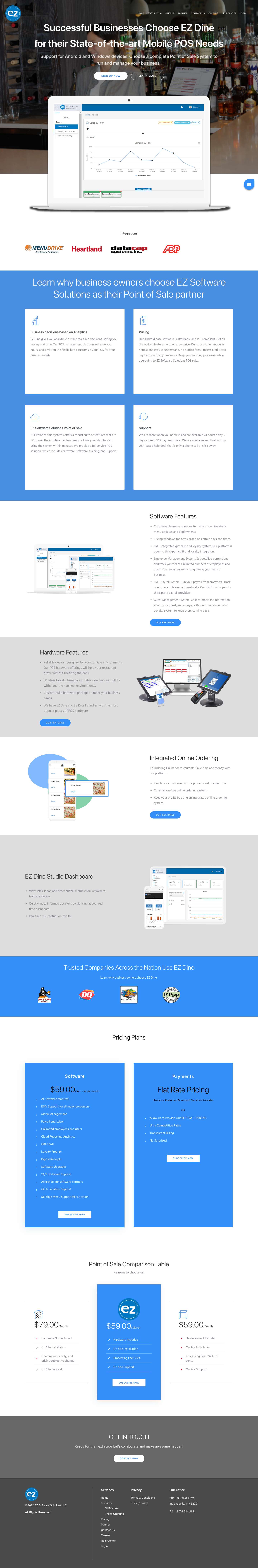 Restaurant Point of Sale System | EZSoft POS - Full Screenshot
