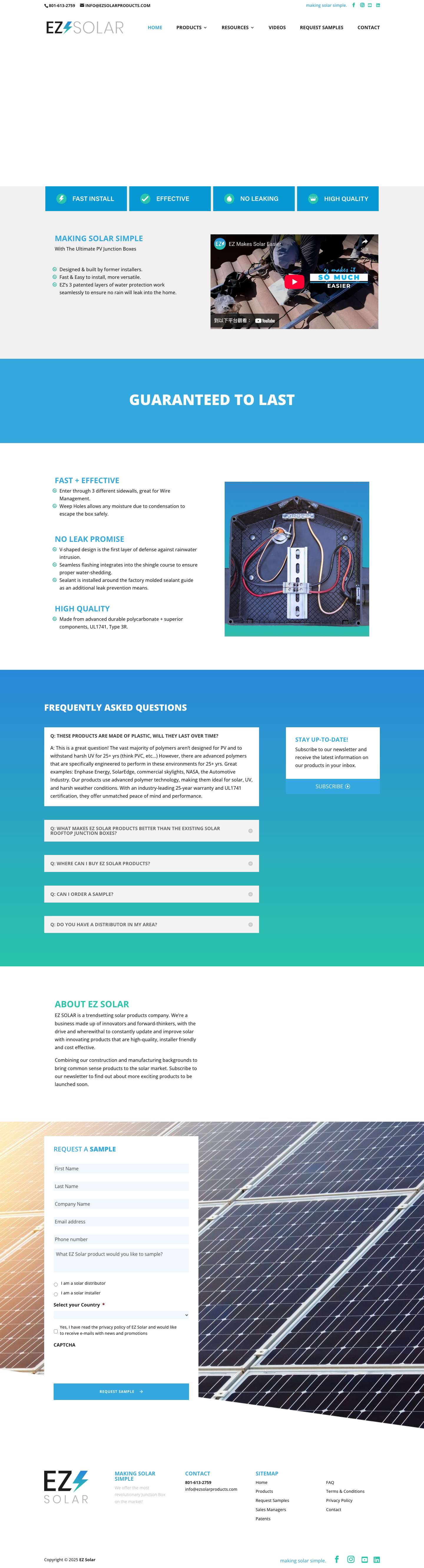 EZ Solar Products | Solar Power, Simplified. - Full Screenshot