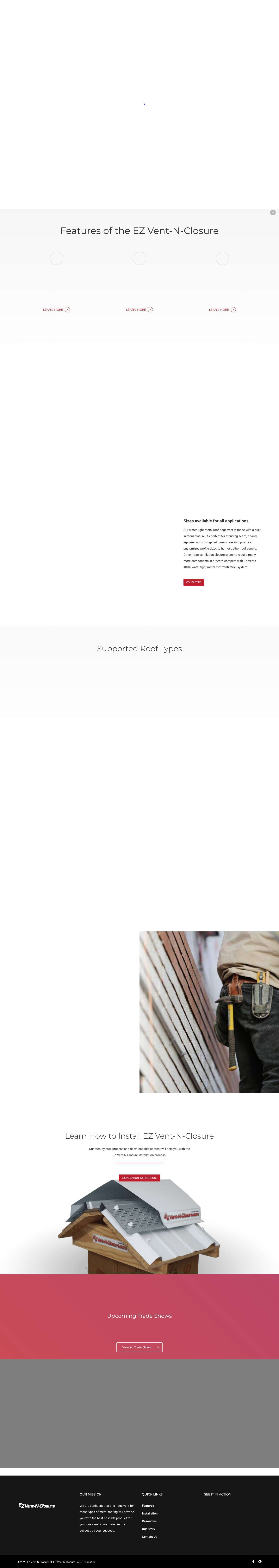 EZ-Vent-N-Closure | Two-In-One Vent & Closure for Metal Roofing - Full Screenshot