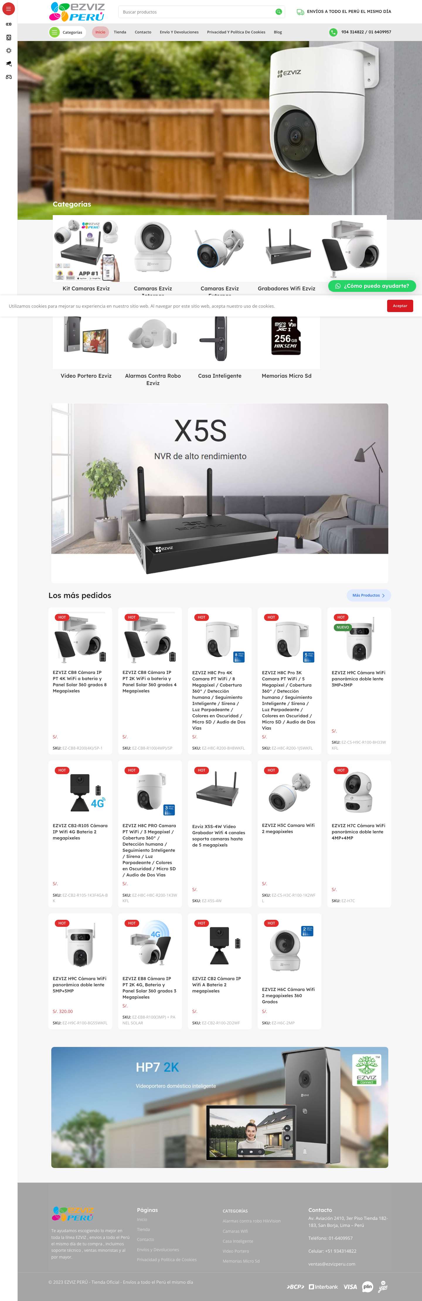 EZVIZPERU - Tienda Oficial - envíos a todo el Perú el mismo día. - Full Screenshot