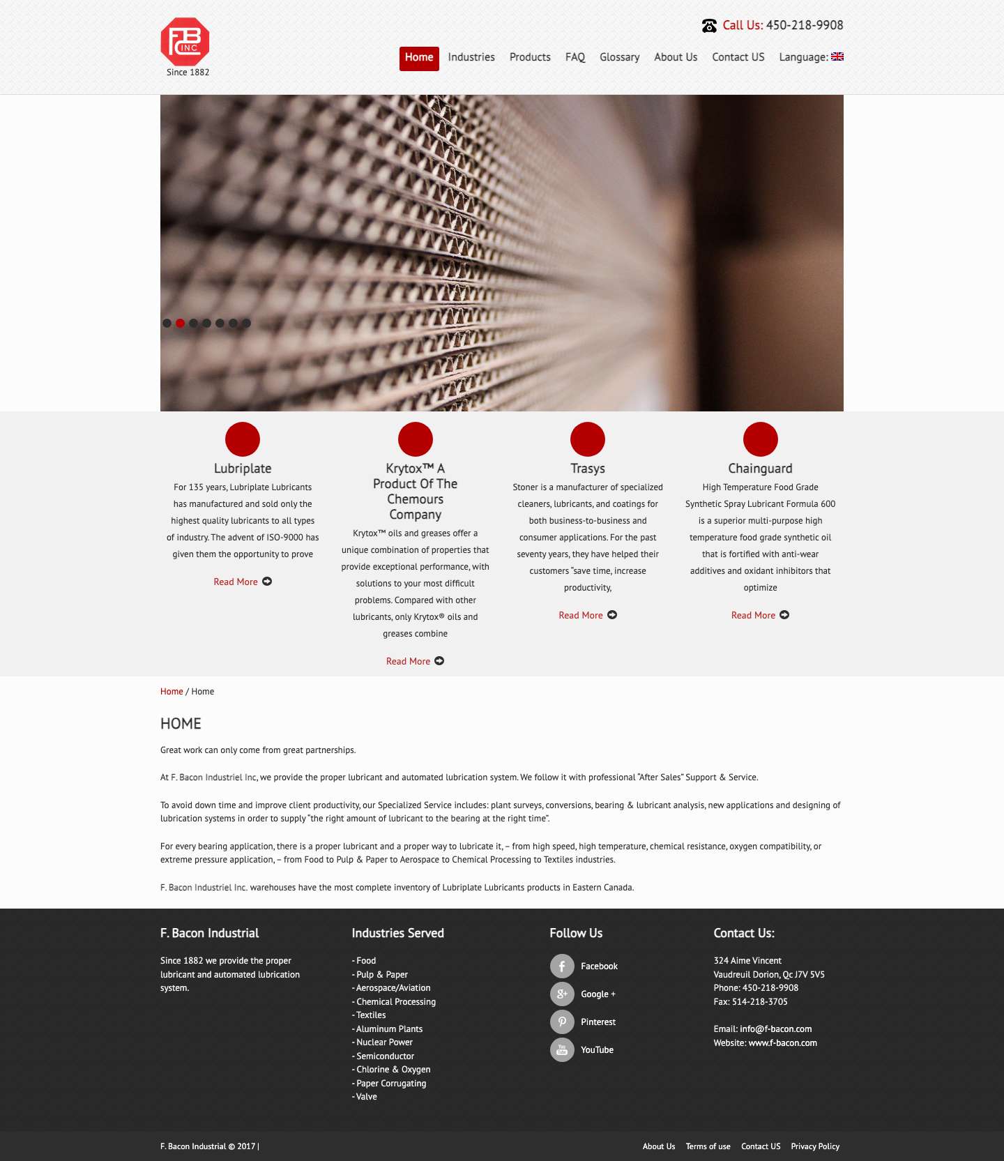 F. Bacon Industrial - Full Screenshot