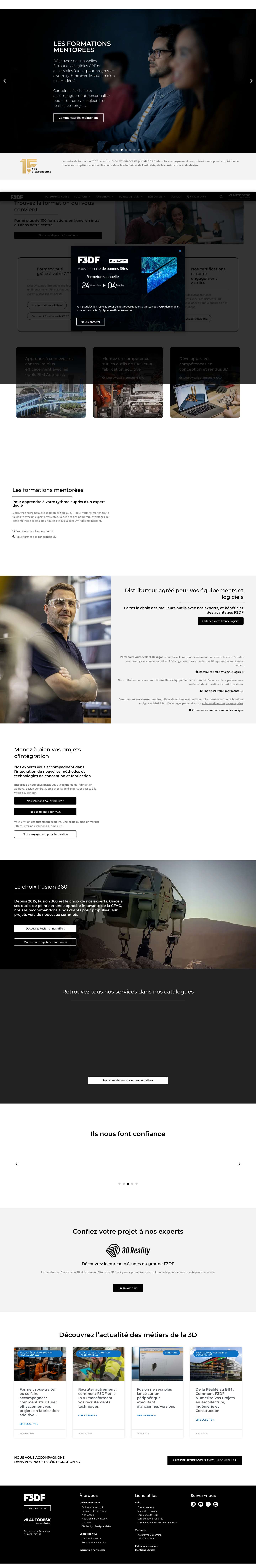 F3DF : l’expertise Autodesk pour les professionnels - Full Screenshot