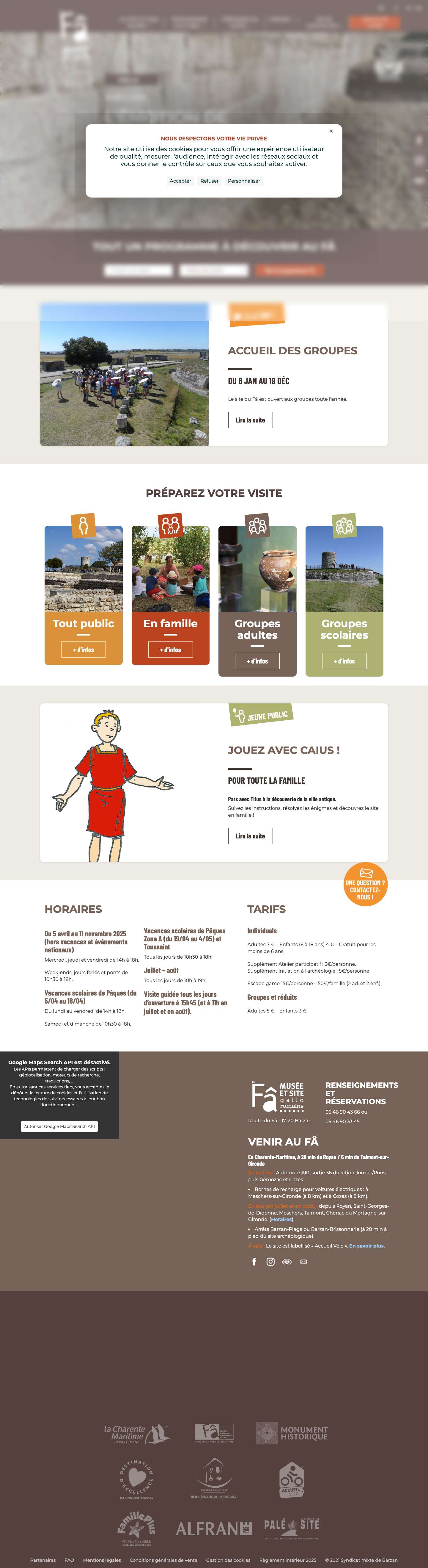 Musée et Site Gallo-Romains du Fâ - Full Screenshot