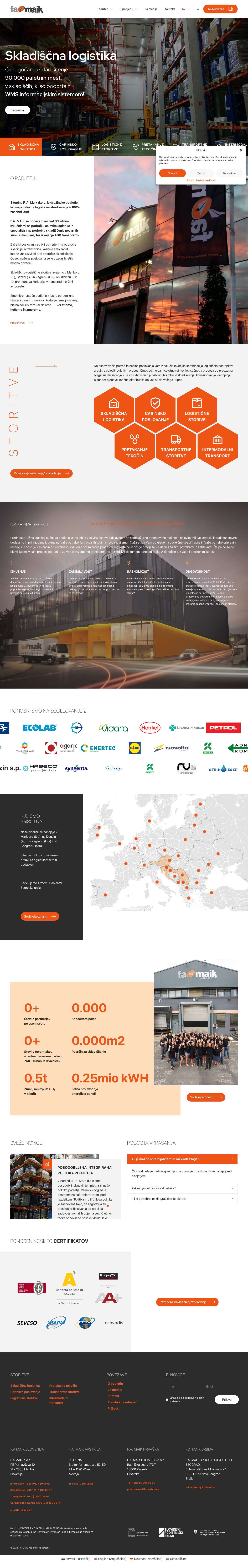 F.A Maik - Transport, špedicija, skladiščenje - Full Screenshot