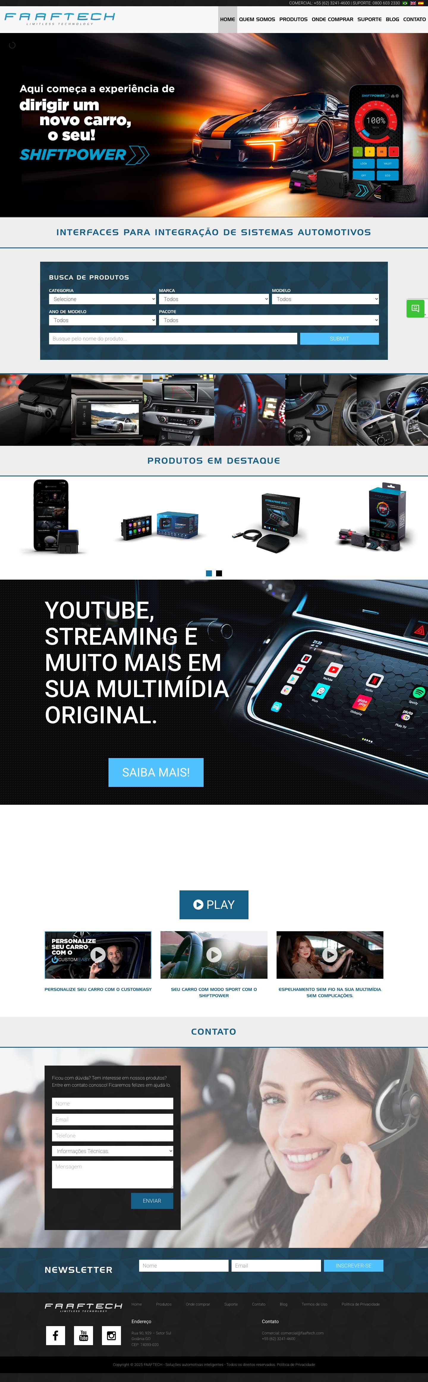 Interfaces para integração de sistemas automotivos - Faaftech - Full Screenshot