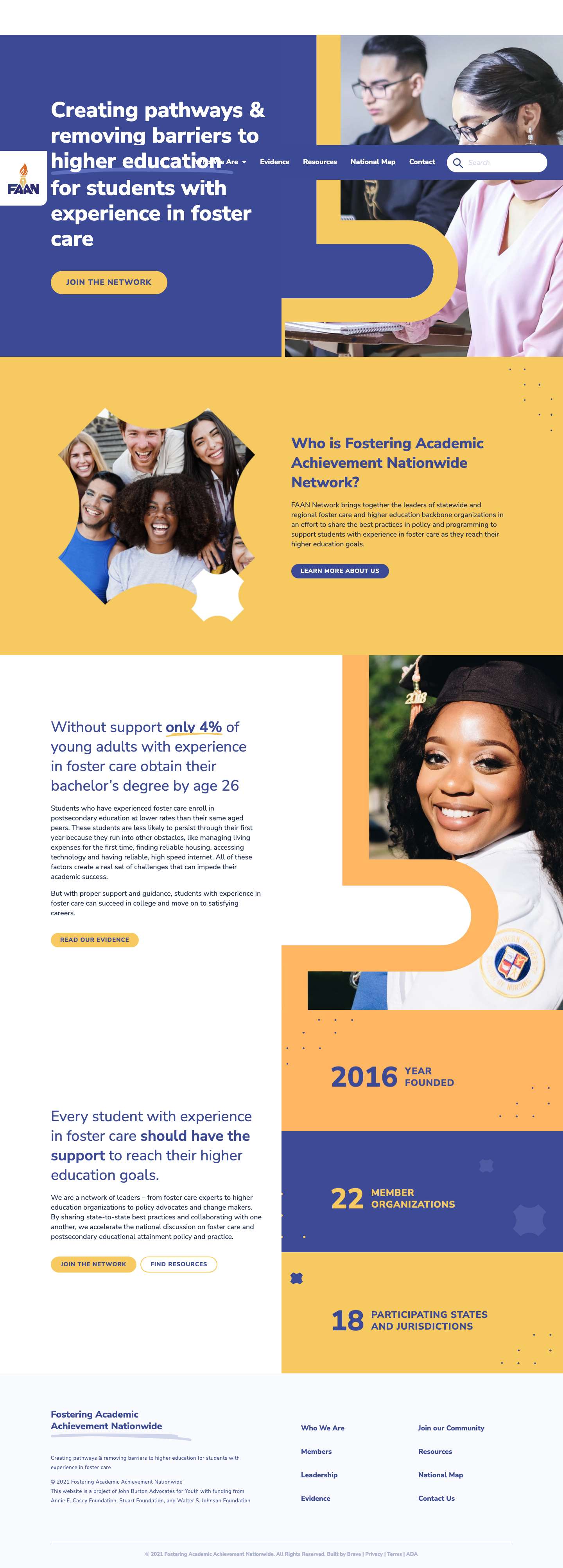 FAAN | Creating Pathways & Removing Barriers in Foster Care - Full Screenshot