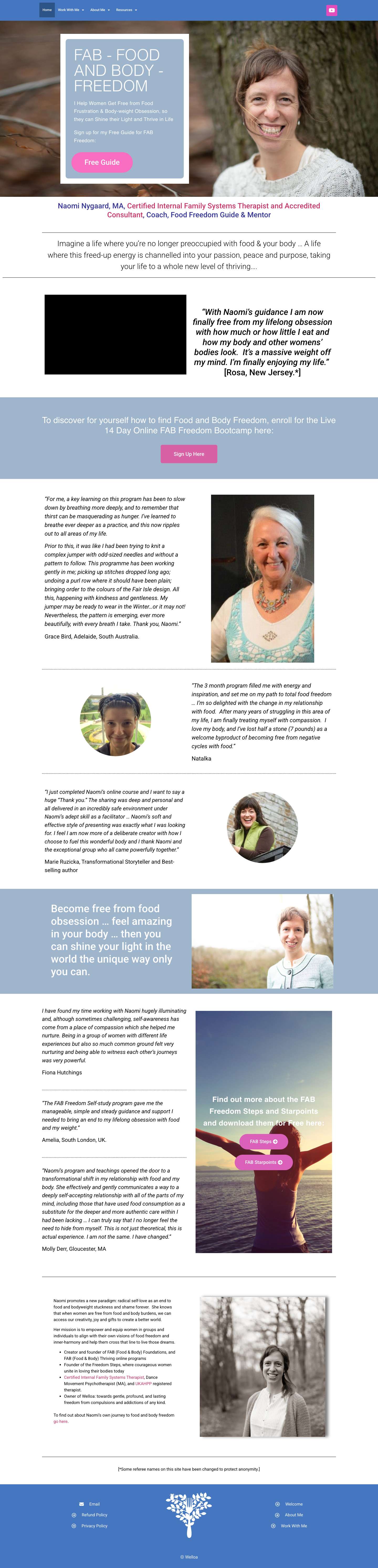 Fab Freedom – Towards A Wholesome Relationship With Food - Full Screenshot