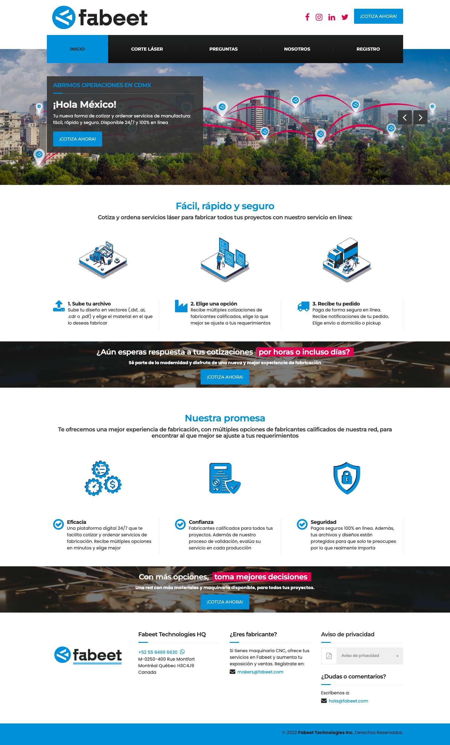 Fabeet – Impulsando Experiencias de Fabricación - Full Screenshot