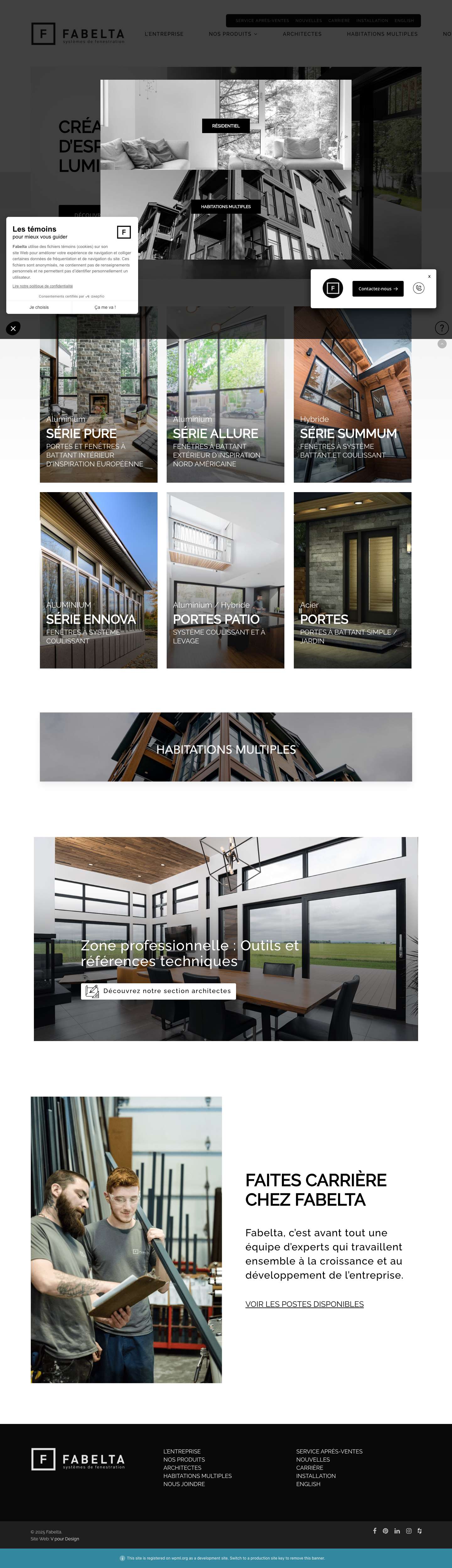 Fabelta - Systèmes de fenestration en aluminium innovants - Full Screenshot