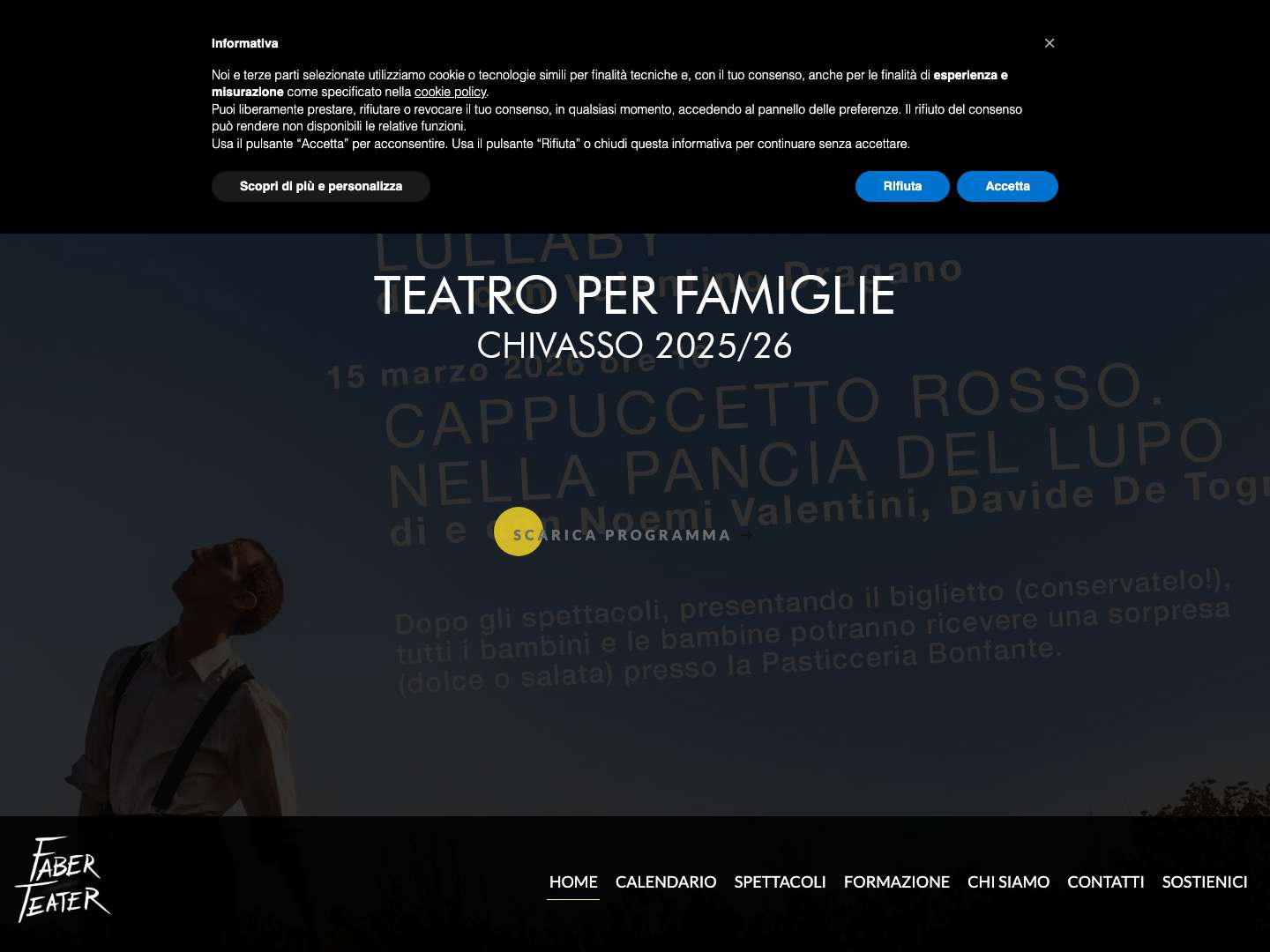 Faber Teater – compagnia teatrale - Full Screenshot