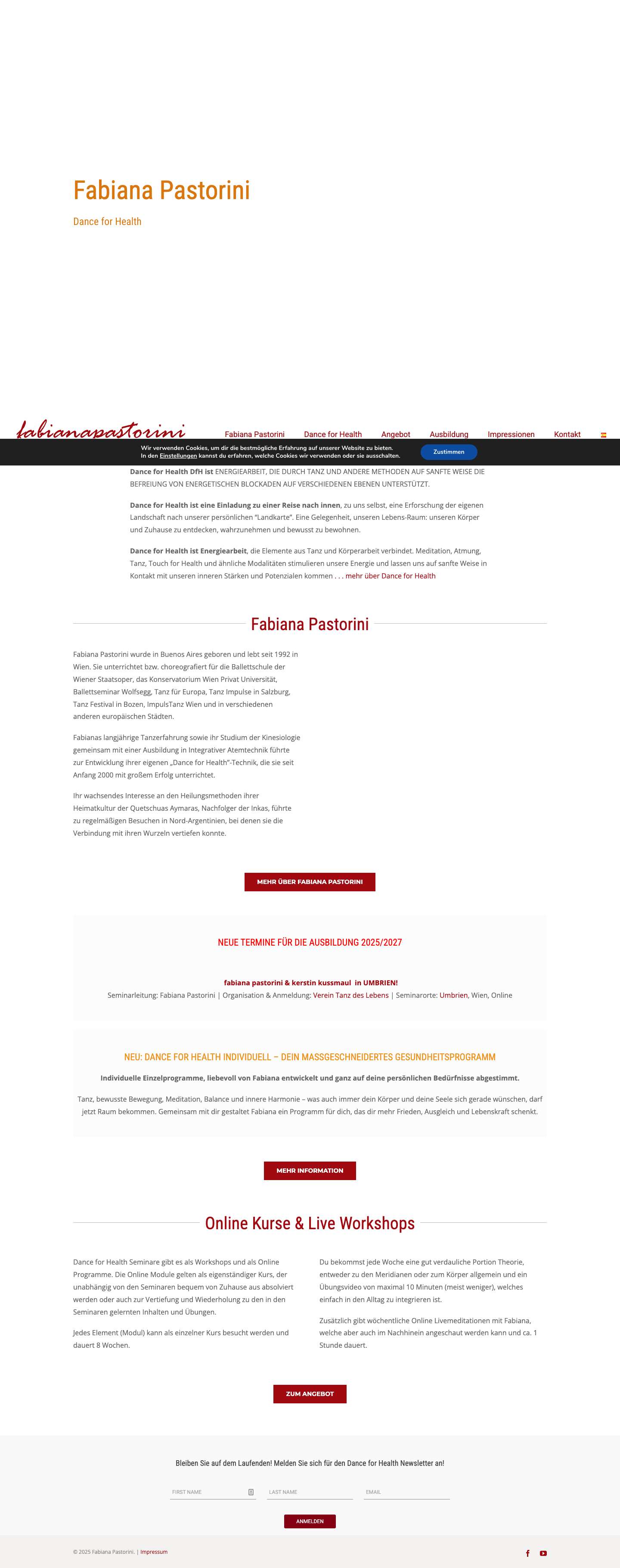 Fabiana Pastorini – Bewegung, Tanz, Balance - Full Screenshot