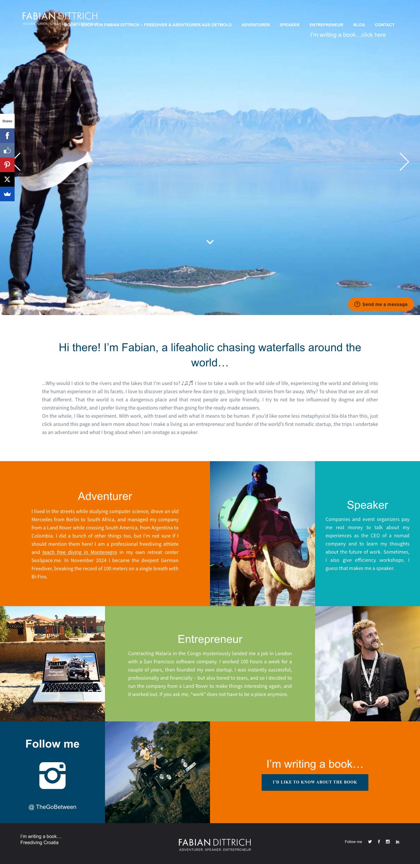Adventurer Speaker Entrepreneur - Fabian Dittrich - Full Screenshot