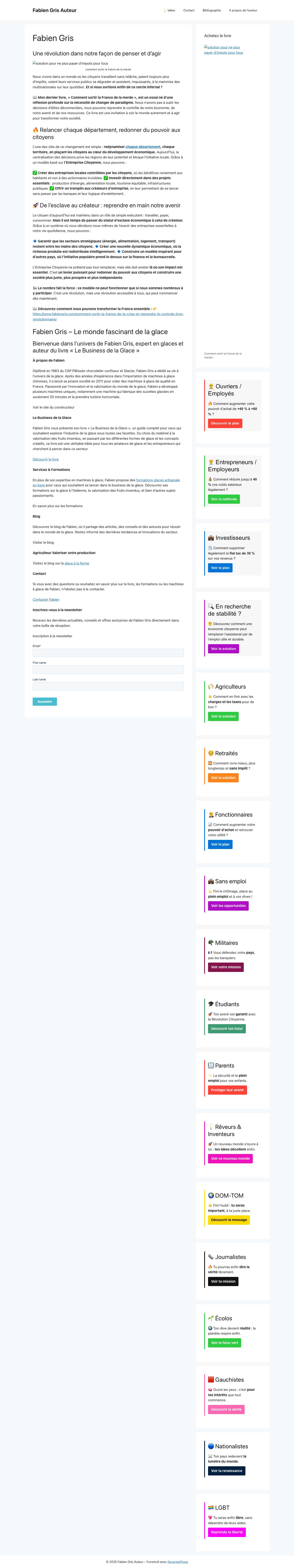 Fabien Gris Auteur – Auteur : Conférencier - Full Screenshot