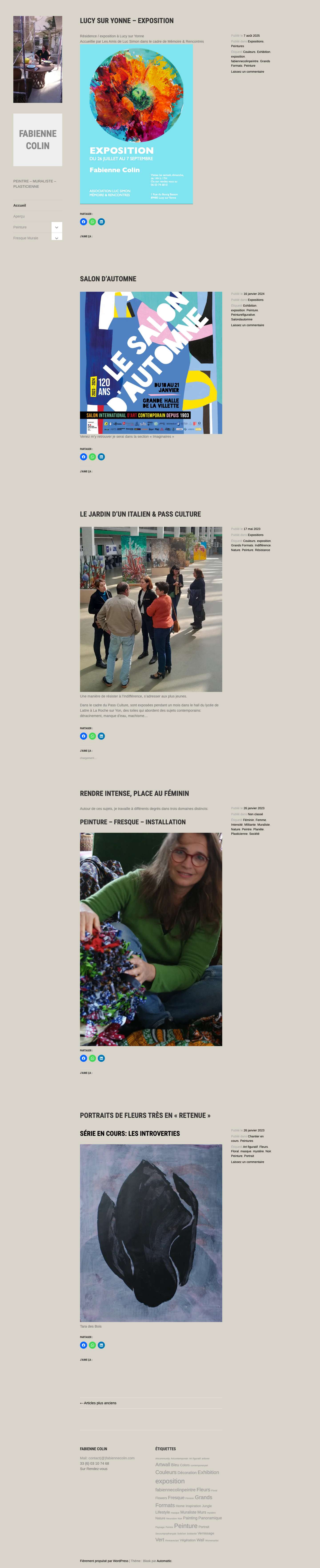 FABIENNE COLIN – PEINTRE – MURALISTE – PLASTICIENNE - Full Screenshot