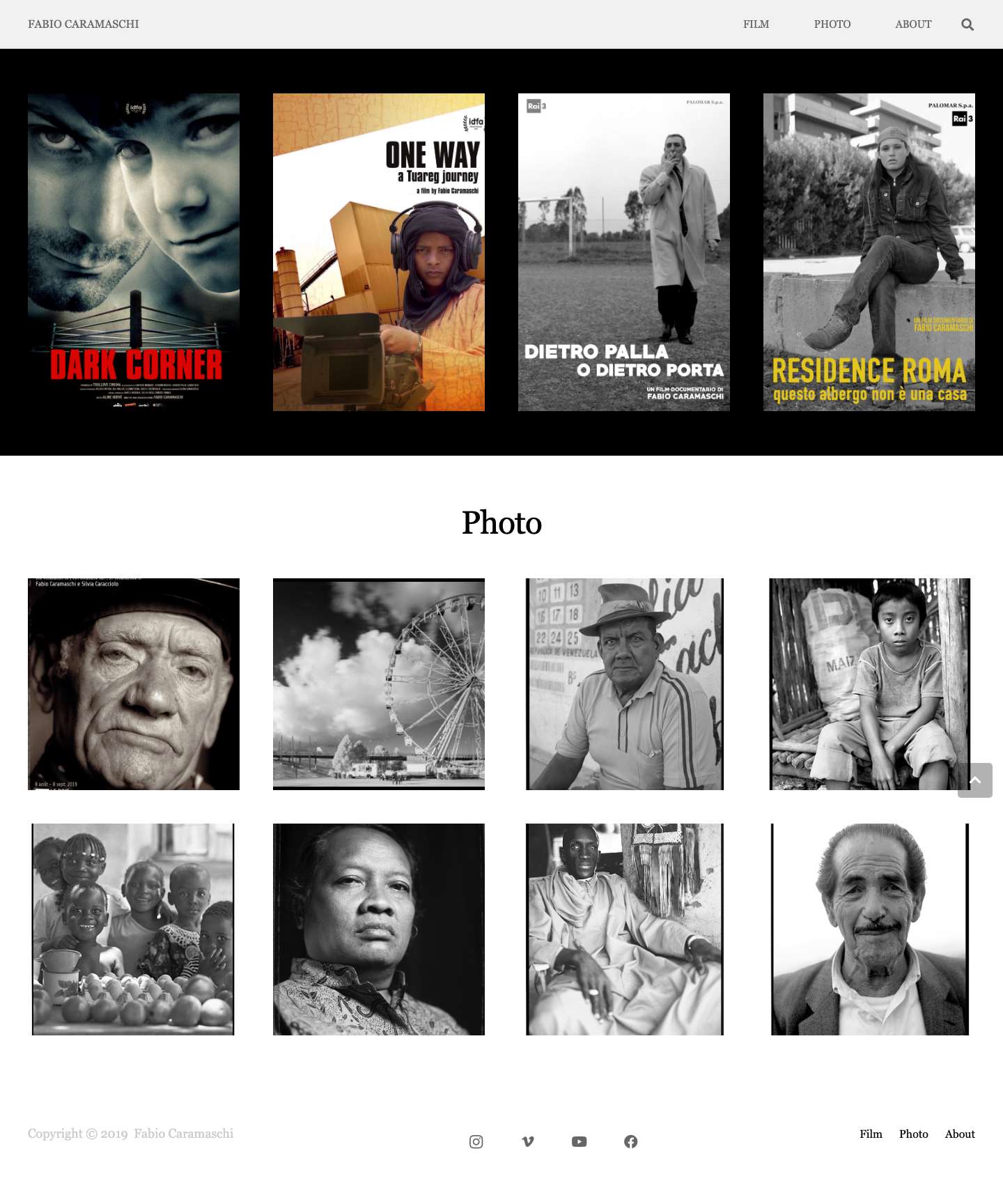 Fabio Caramaschi – Director and photographer - Full Screenshot