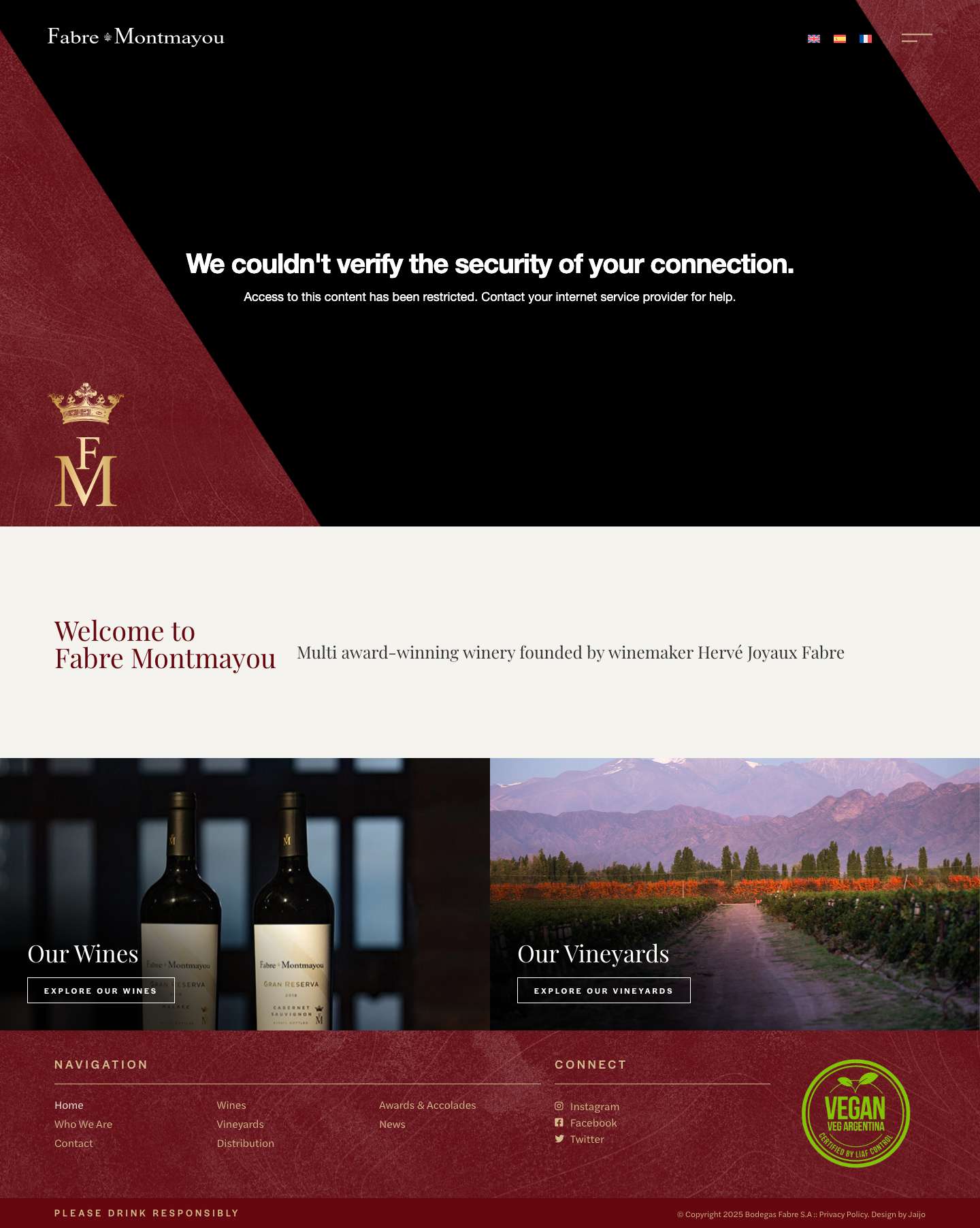 Home - Fabre Montmayou - Full Screenshot