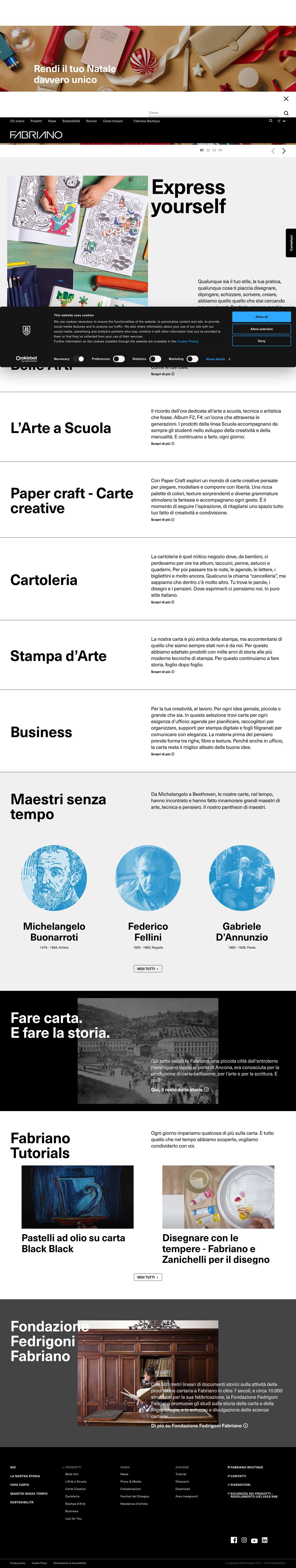 Fabriano | Cartoleria, arte e materiale scolastico - Full Screenshot