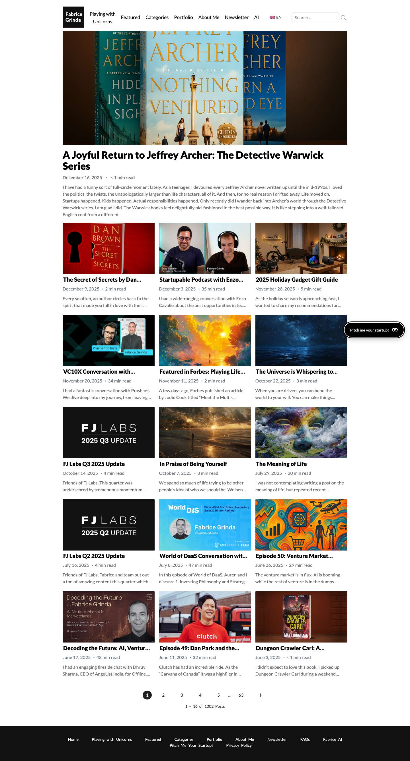 Home - Fabrice Grinda - Full Screenshot