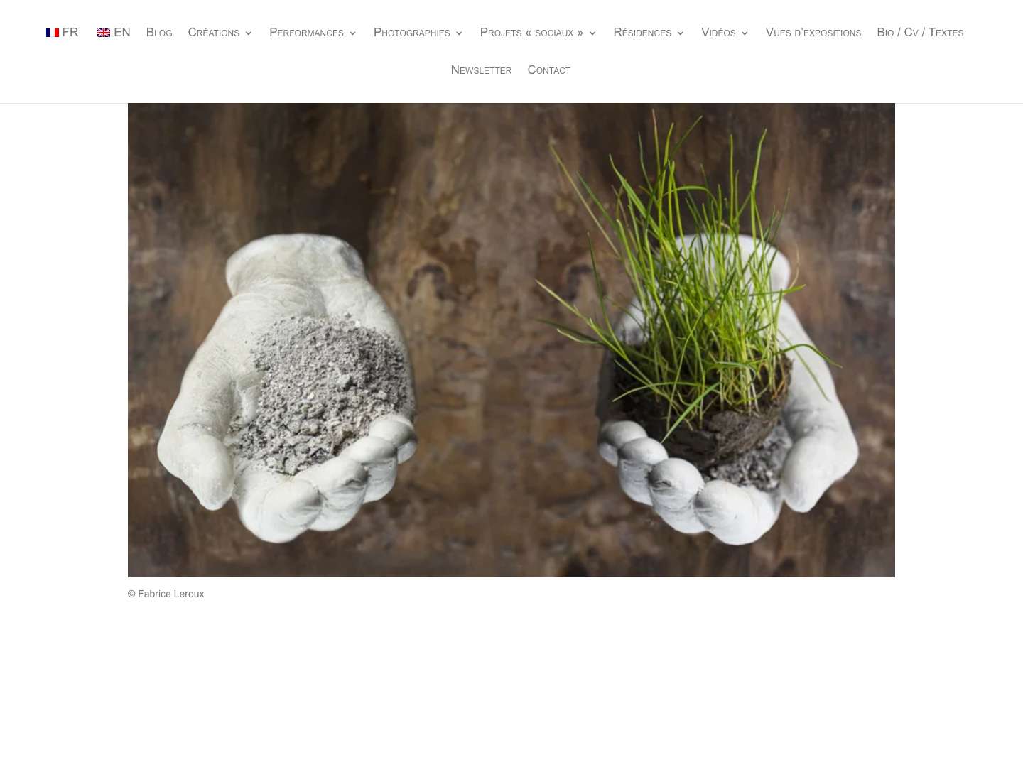 Page d'accueil du site de l'artiste Fabrice Leroux Bonne visite - Full Screenshot