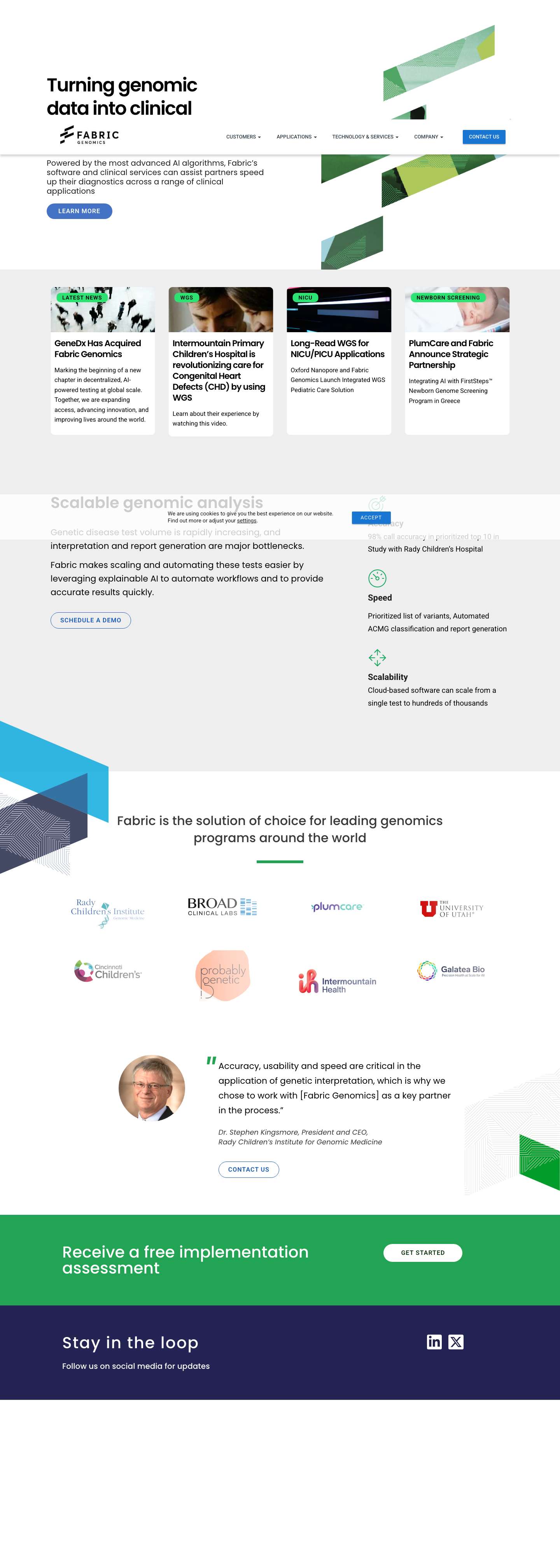 Home - Fabric GenomicsHome - Fabric Genomics - Full Screenshot