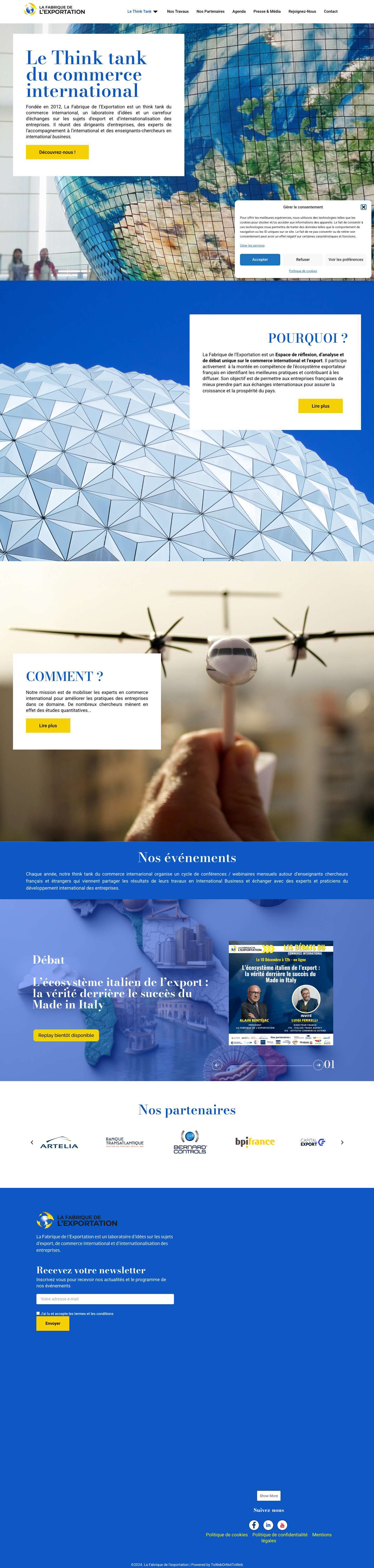 Fabrique de l’exportation - export - Full Screenshot