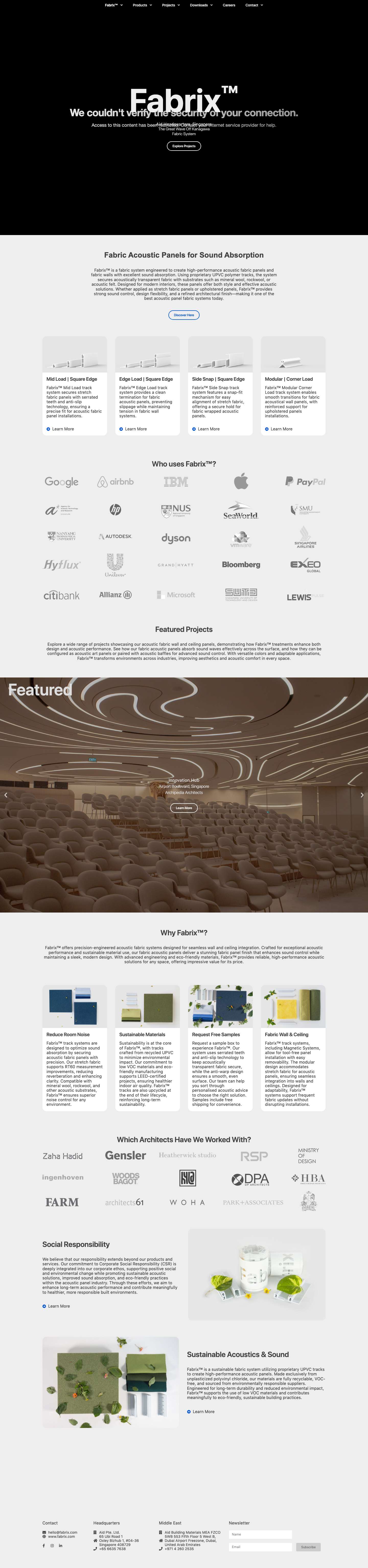 Acoustically Transparent Fabric | Stretch Fabric Panels - Full Screenshot