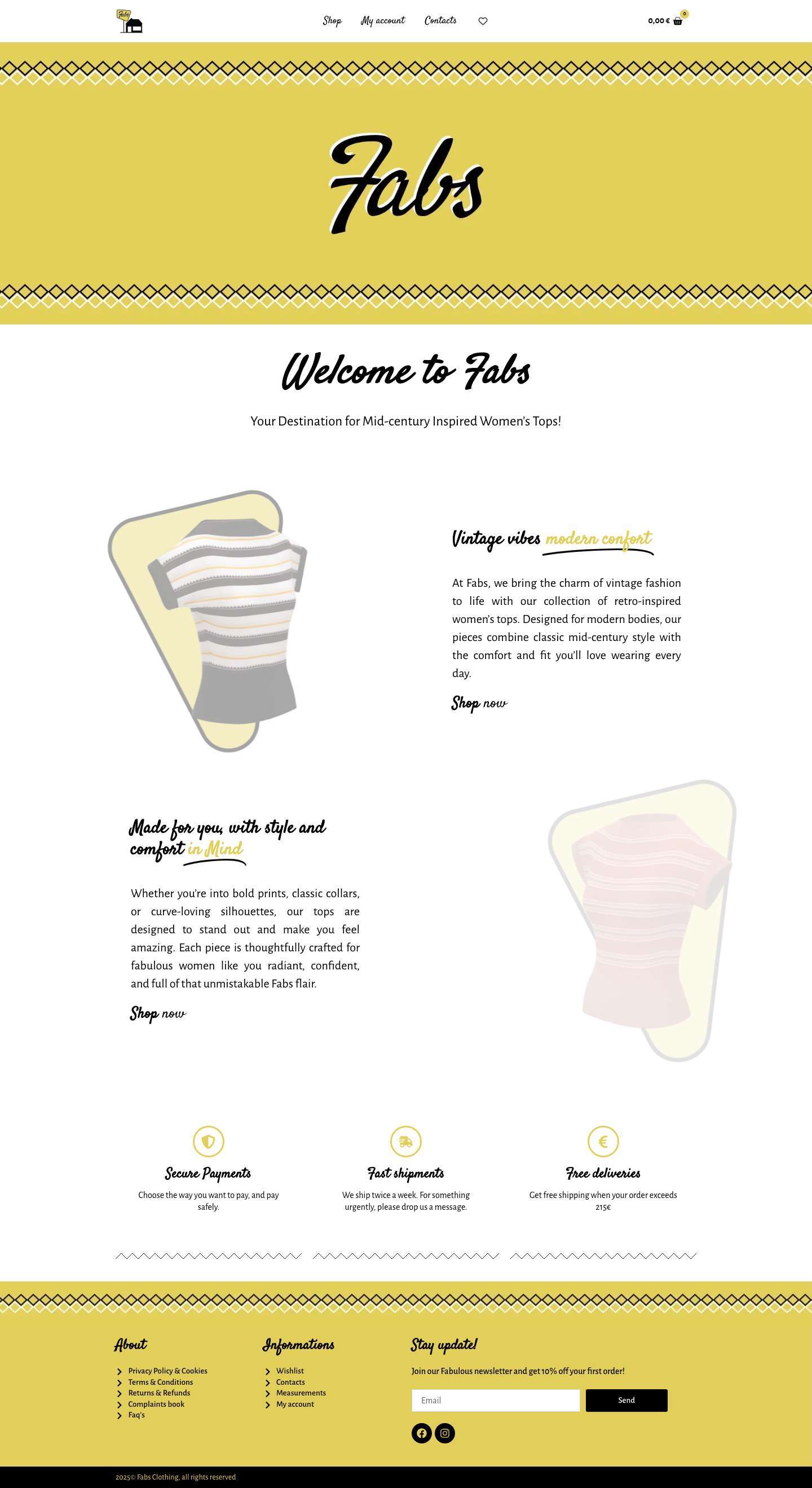 FabsClothing - Fabs - Full Screenshot