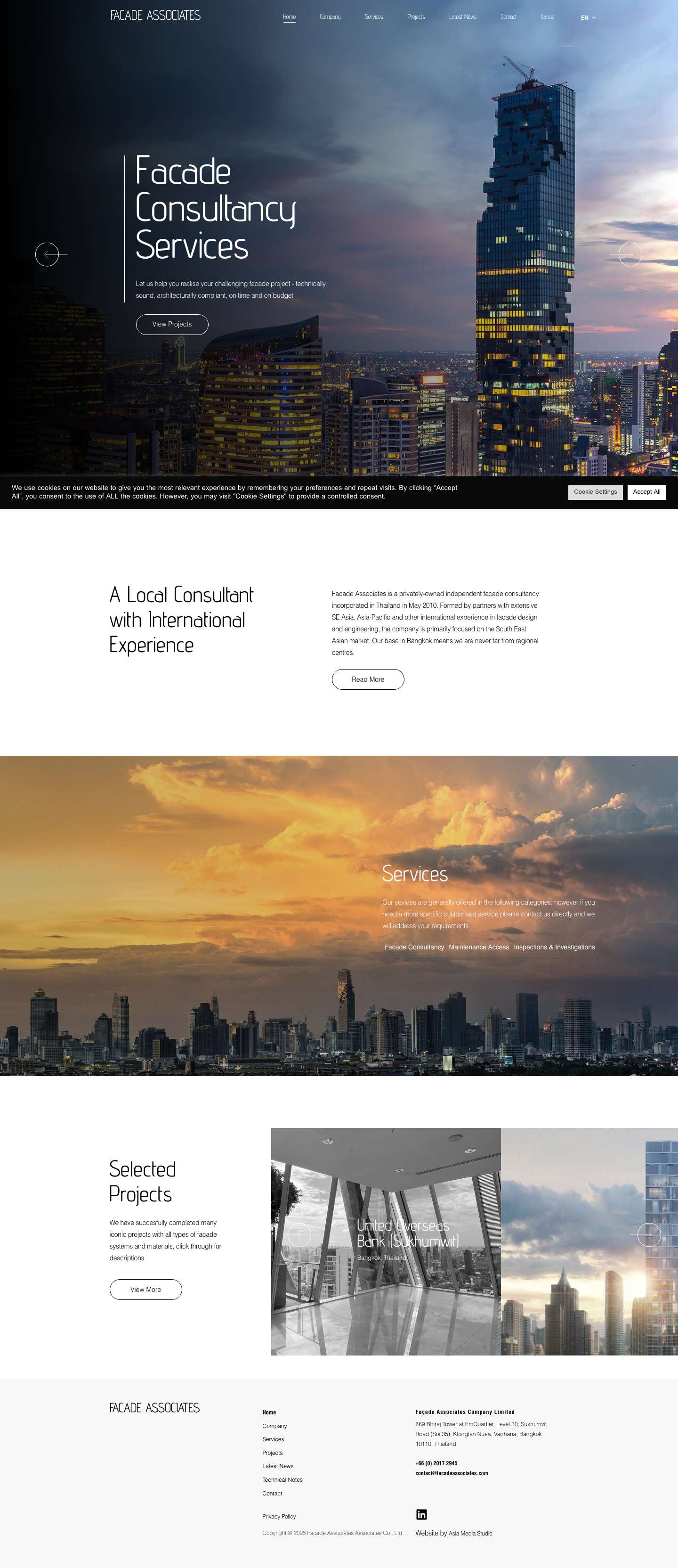 Facade Design Consultancy Services | Facade Associates - Full Screenshot