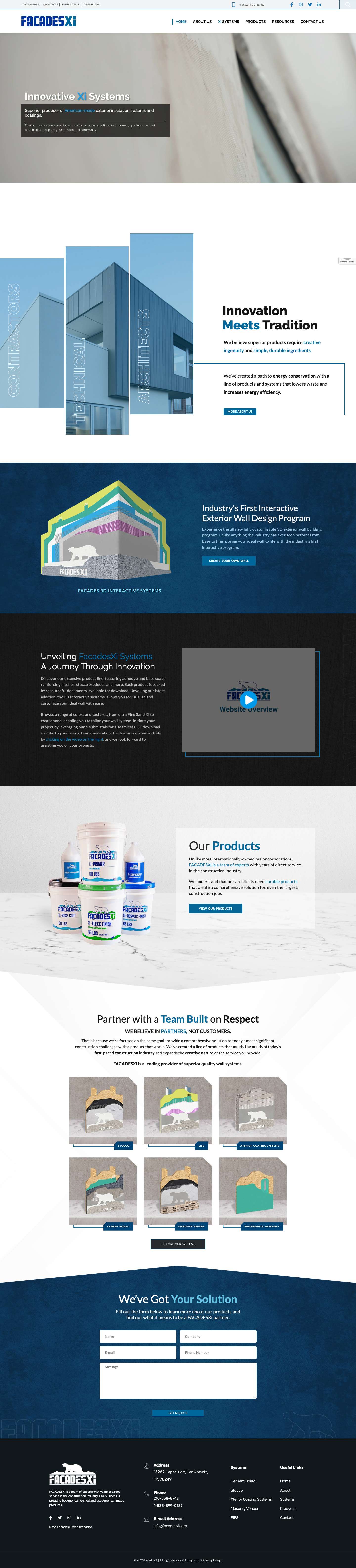 Exterior & Continuous Insulation System San Antonio - Insulated Stucco, EIFS System Texas - Facades XI - Full Screenshot