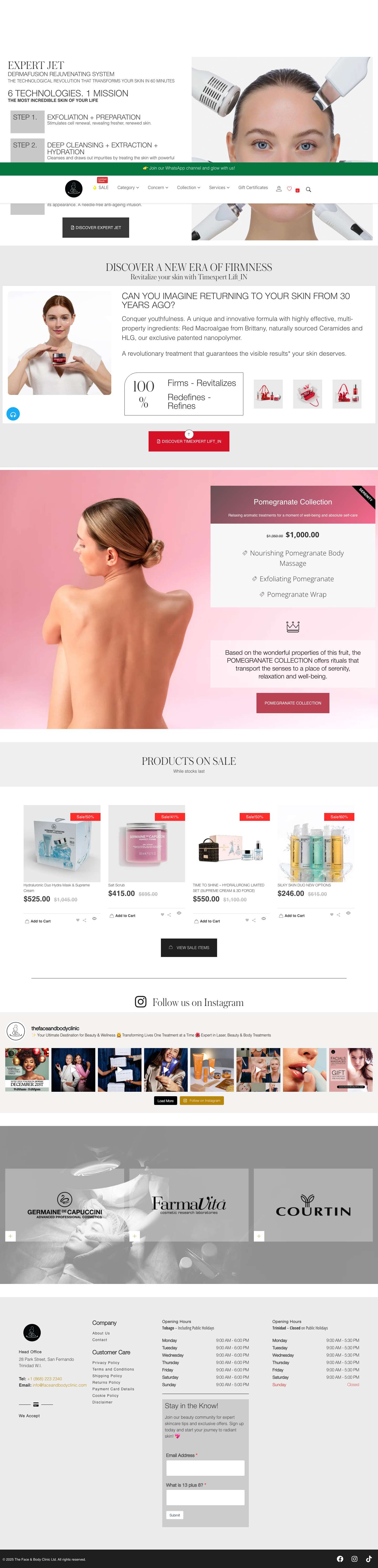 Day Spa - The Face & Body Clinic Ltd - Full Screenshot