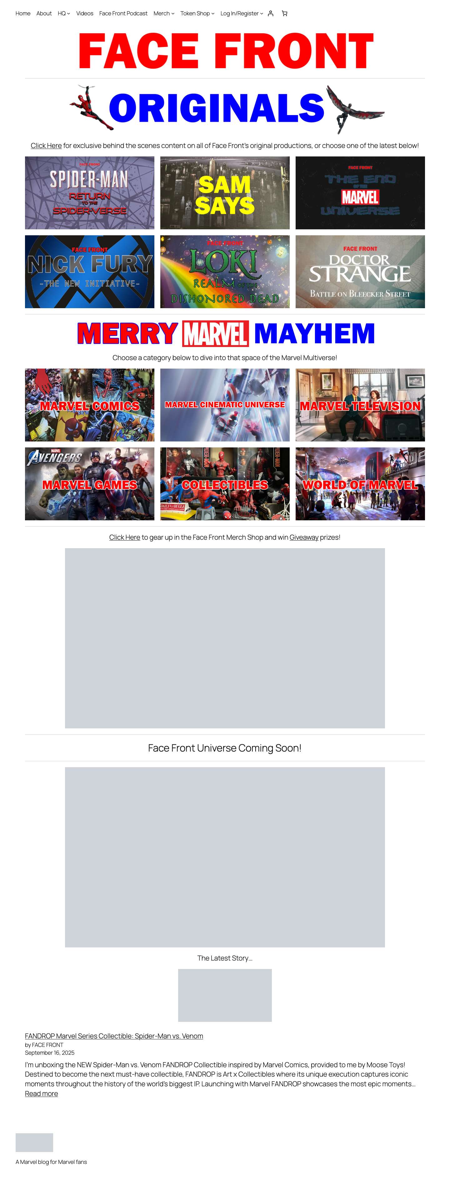 A Marvel blog for Marvel fans - Full Screenshot
