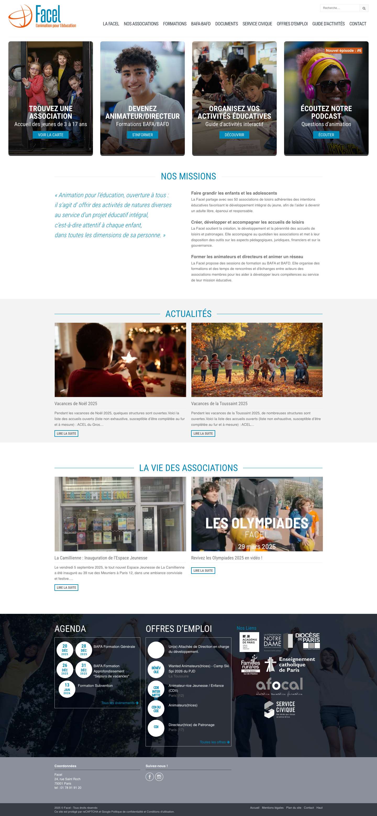 Accueil - Facel - L’animation pour l’éducation | Facel – L’animation pour l’éducation - Full Screenshot