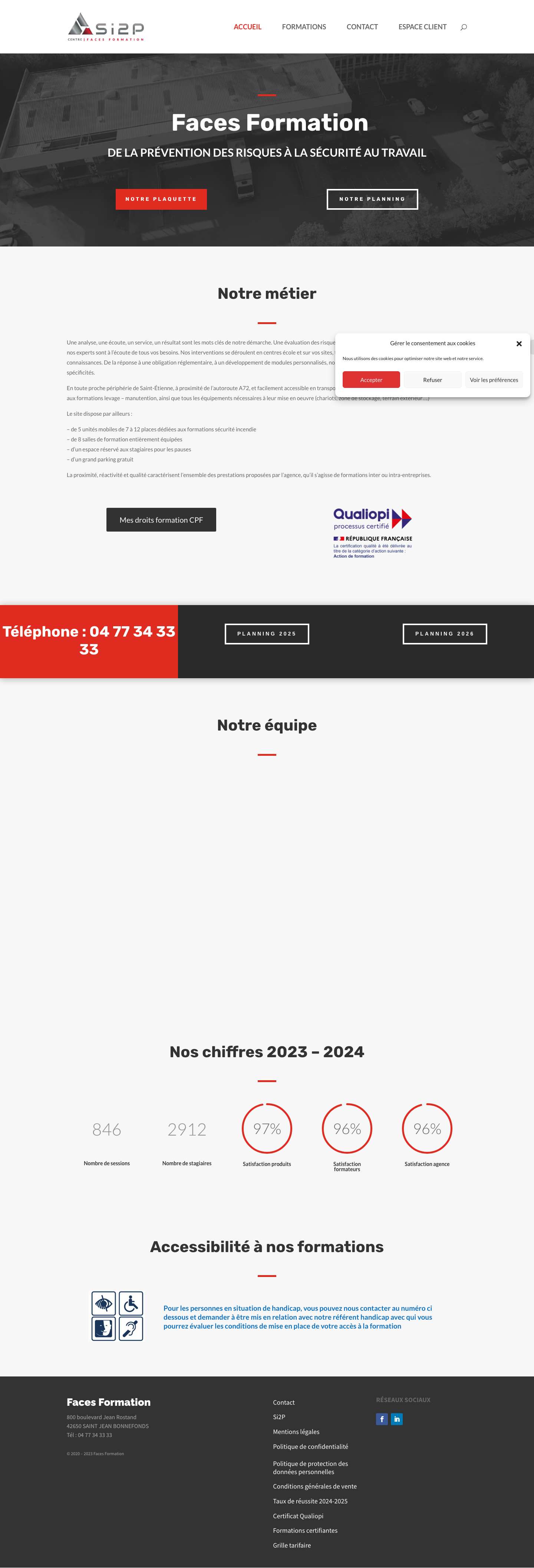 Accueil - Faces formation - Full Screenshot