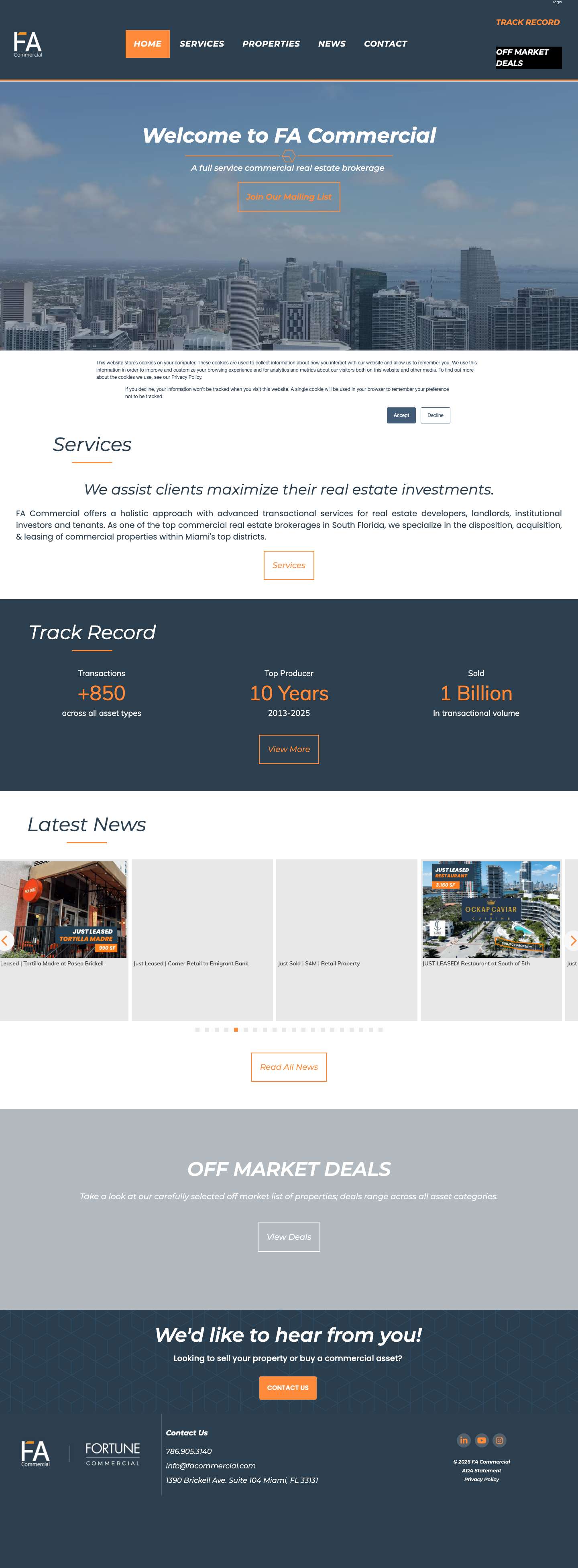 Home - FA Commercial - Full Screenshot
