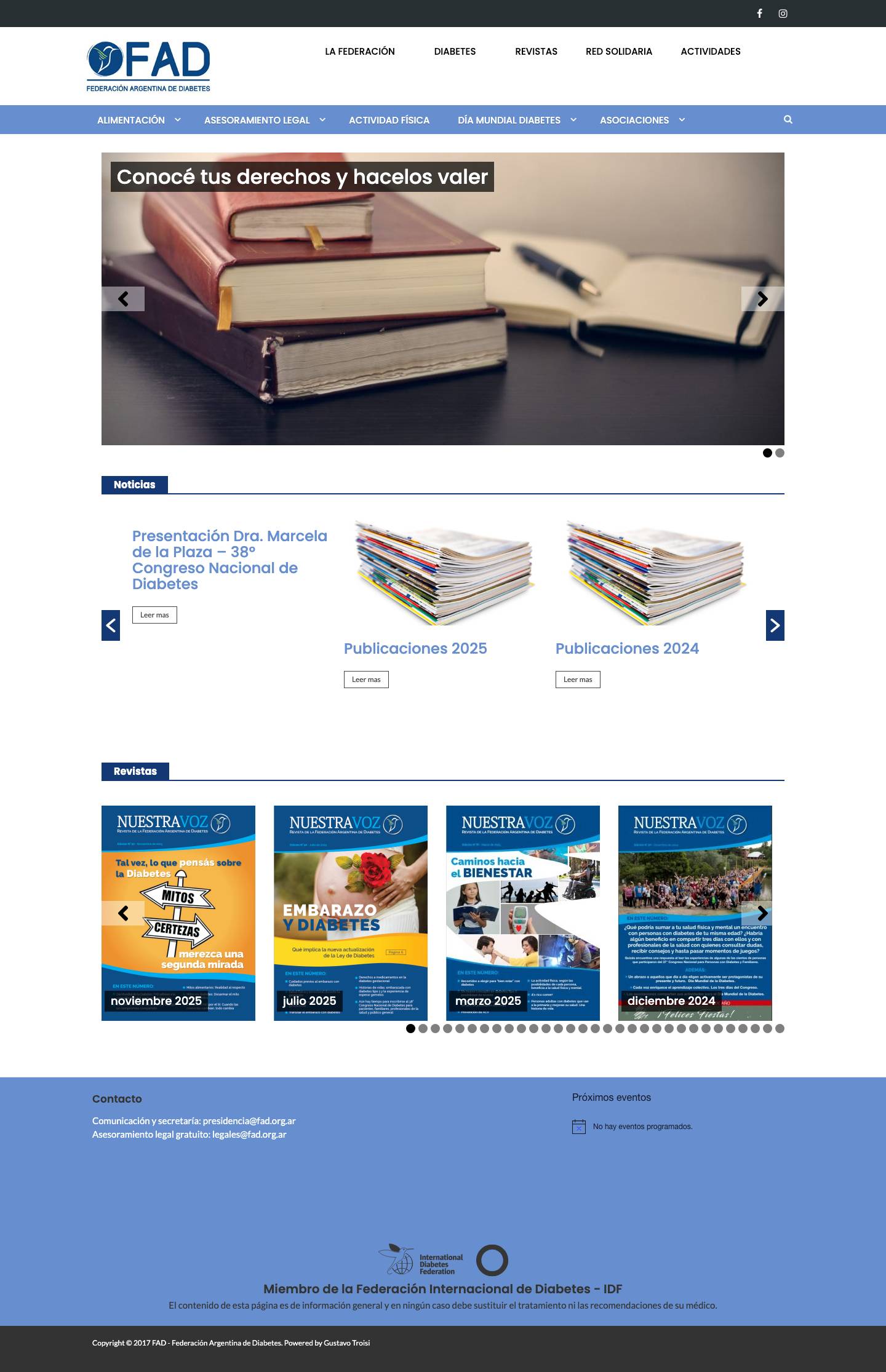 Federación Argentina de Diabetes - Full Screenshot
