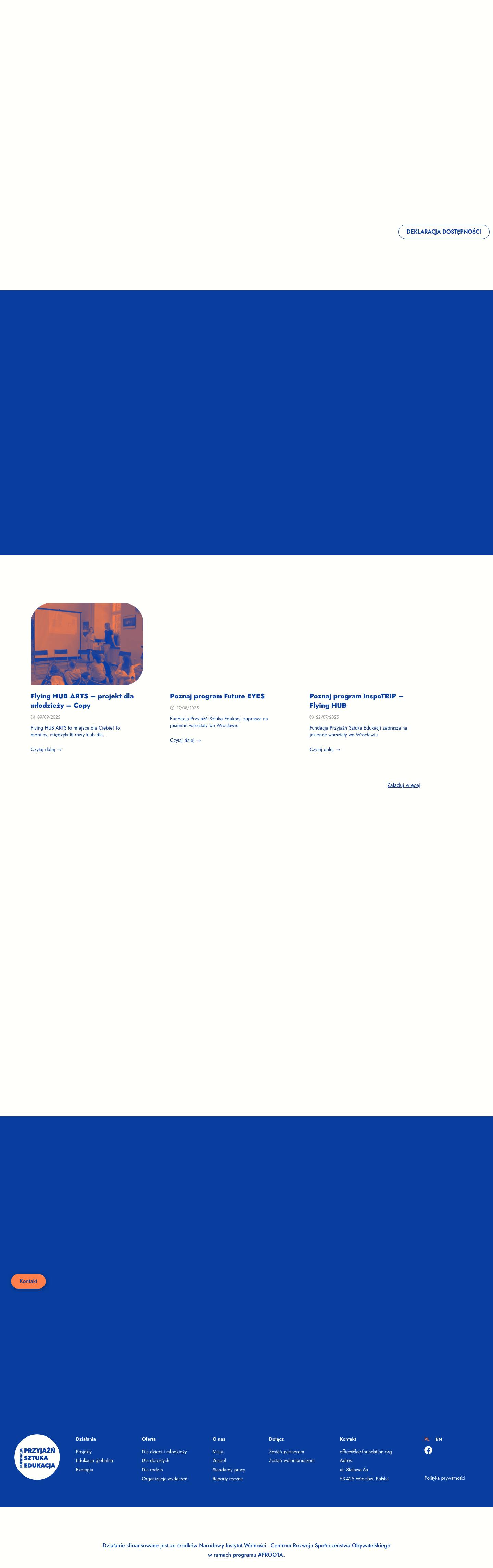 FAE Foundation – przyjaźń sztuka edukacja - Full Screenshot