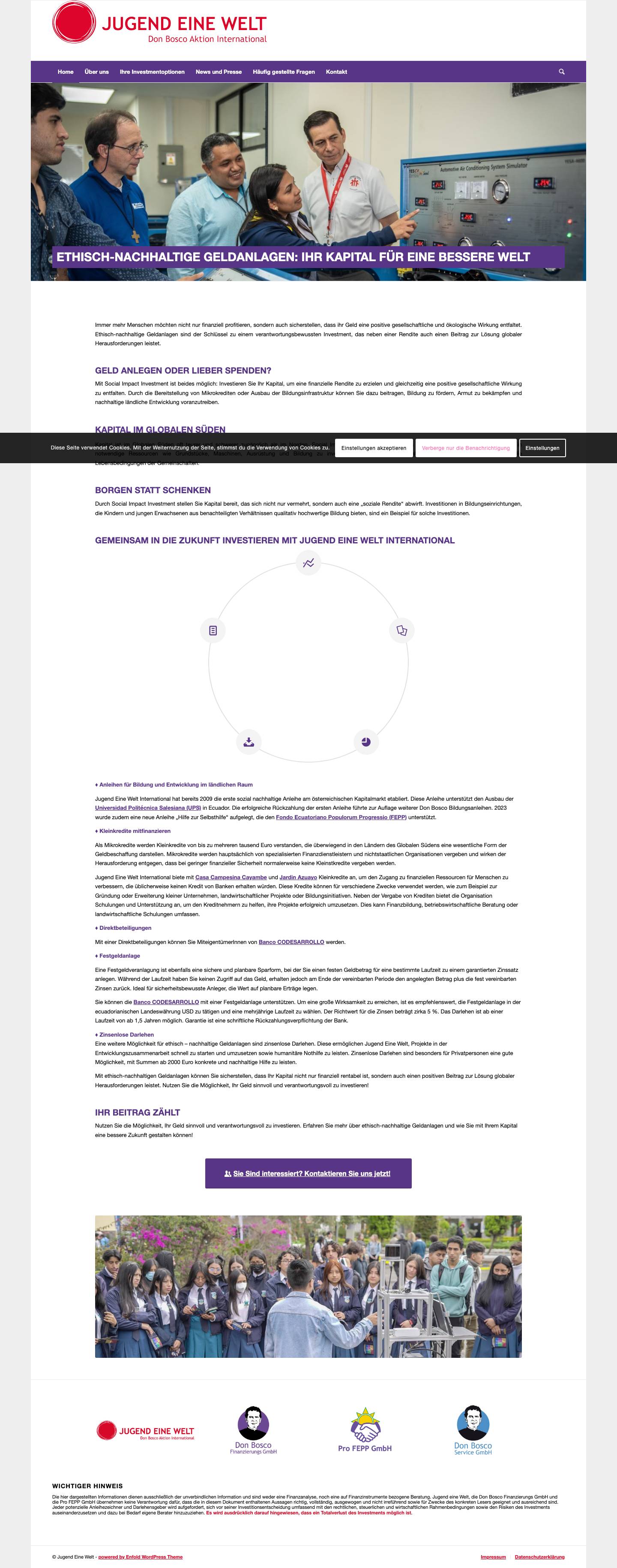 fairegeldanlage.at - Full Screenshot