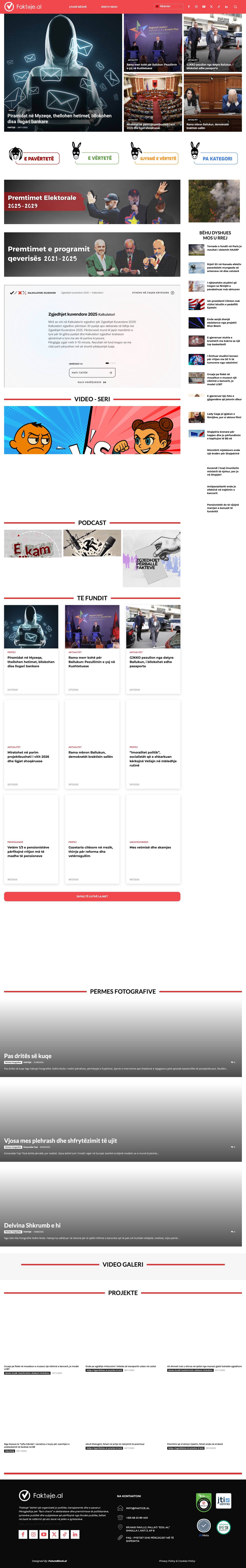 Faktoje.al - Media për verifikimin e fakteve - Full Screenshot