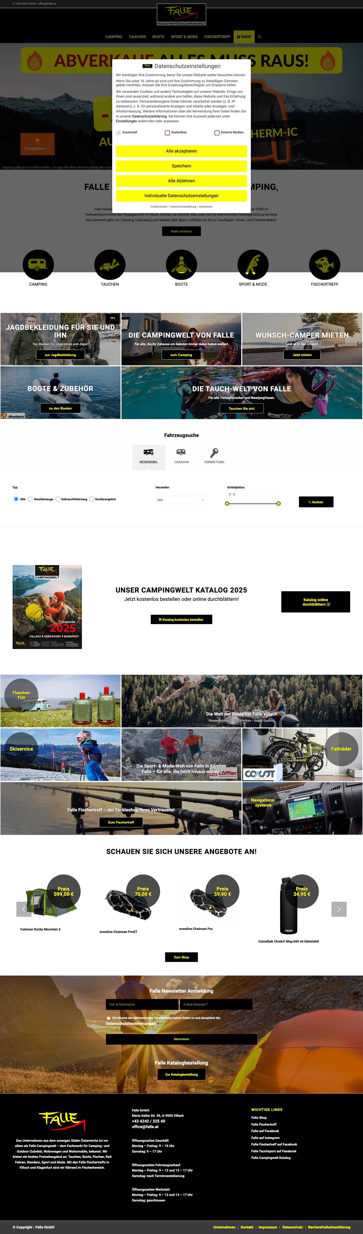 Falle Freizeit Sport Campingwelt und FischertreffClick to open the search input fieldPreviousNextScroll to top - Full Screenshot