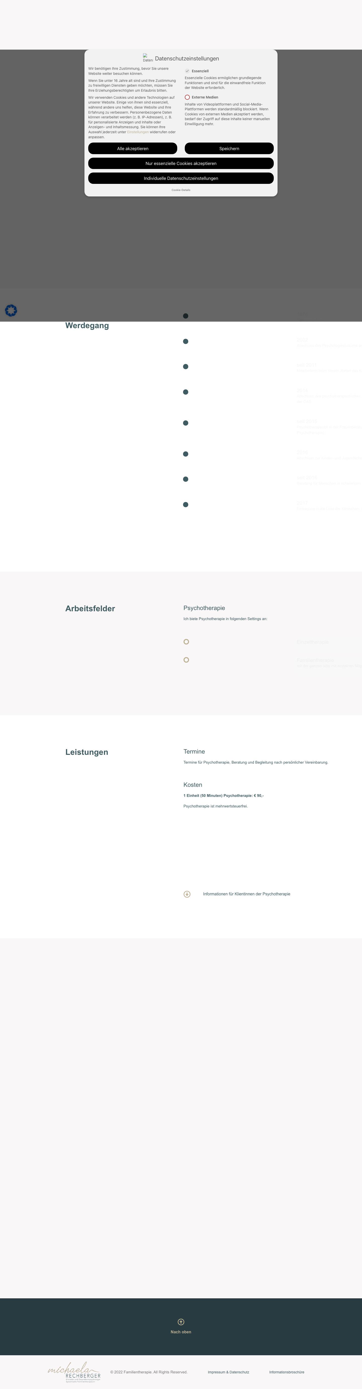 familientherapie.co.at – by Mag. Michaela Rechberger - Full Screenshot